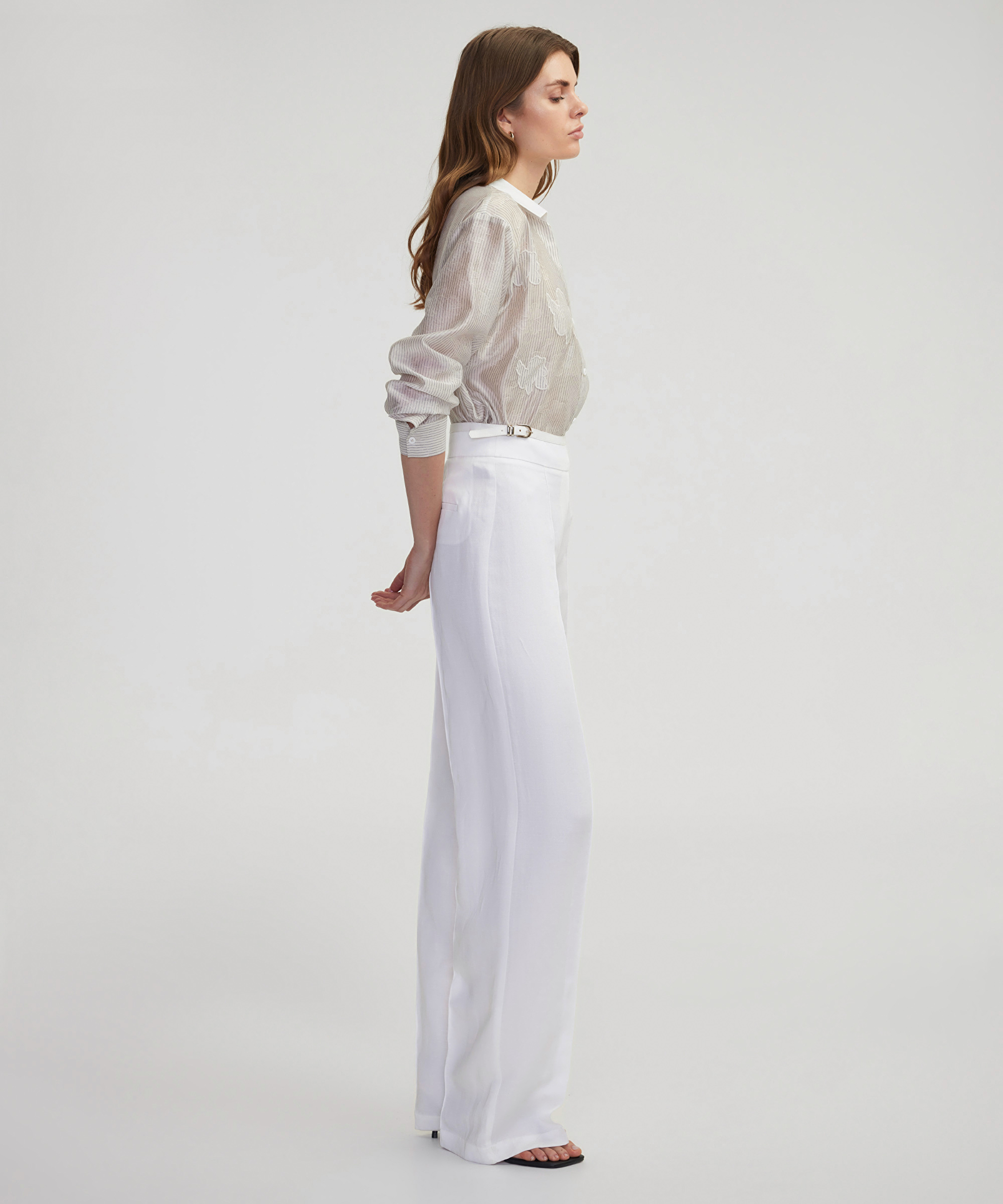 Çift metal tokalı wide leg fit pantolon_1