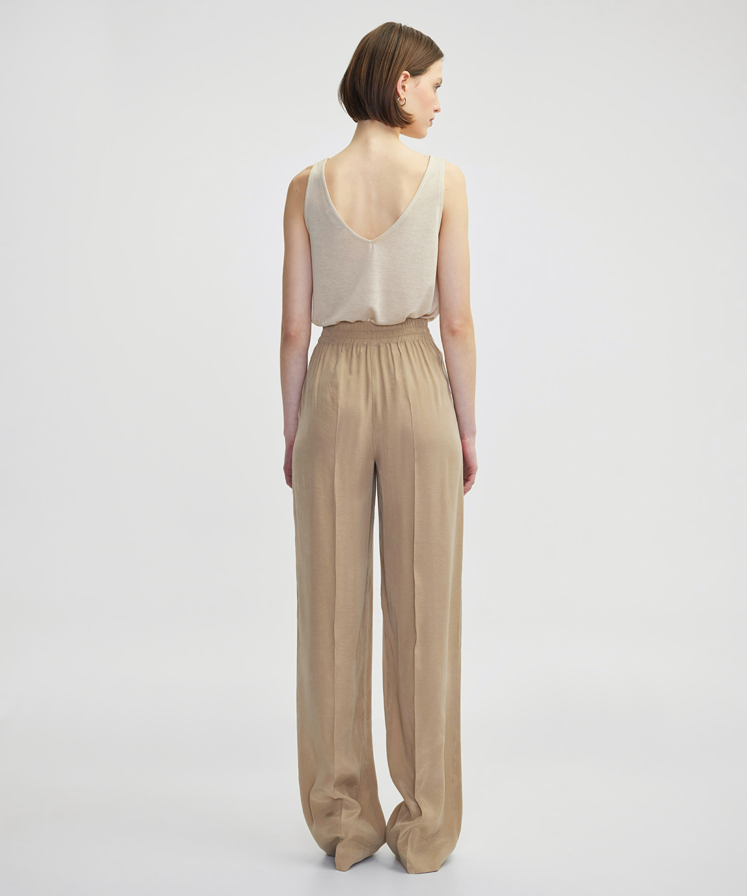 Nervür dikişli wide leg pantolon_2