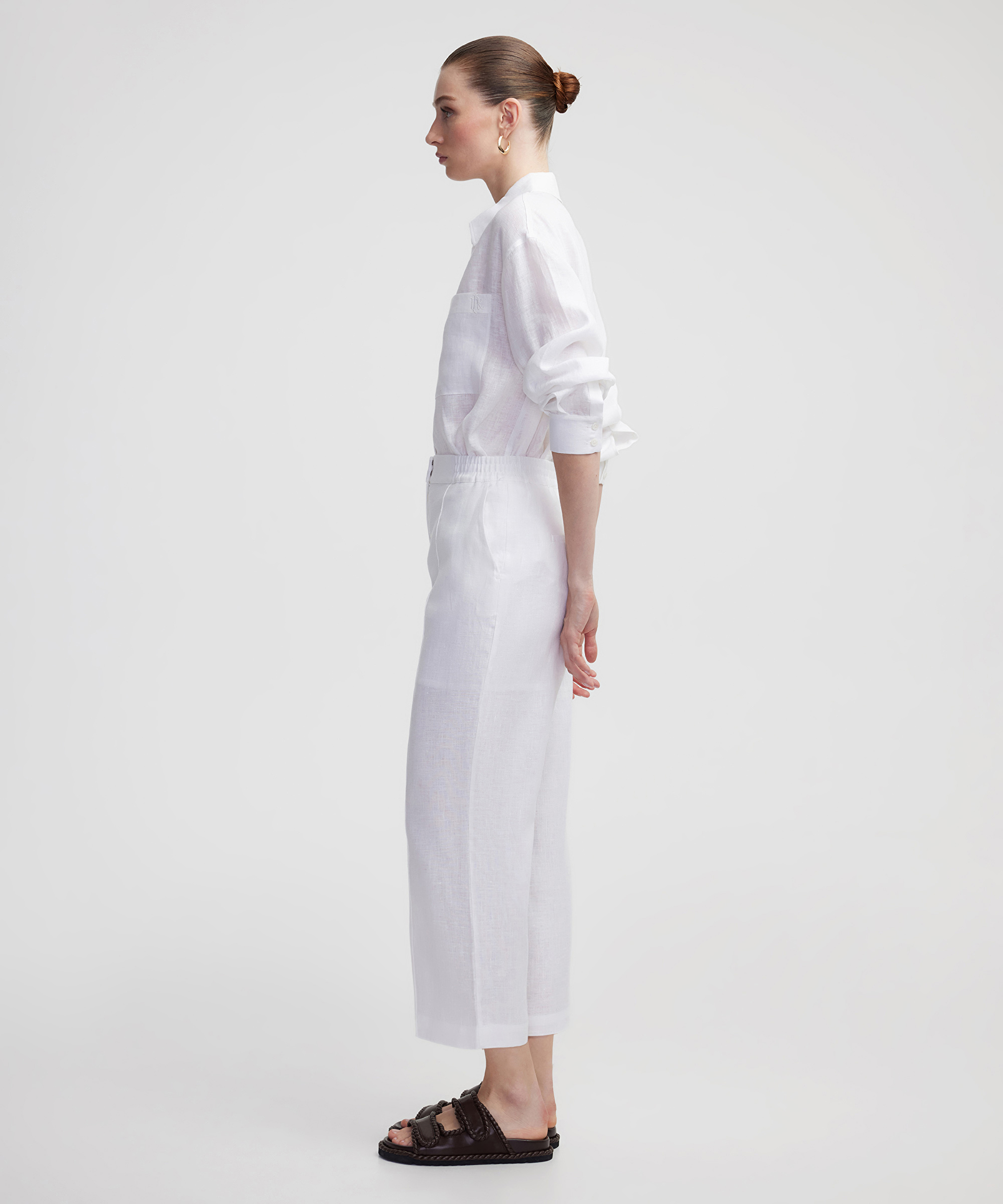 Straight fit keten pantolon_1