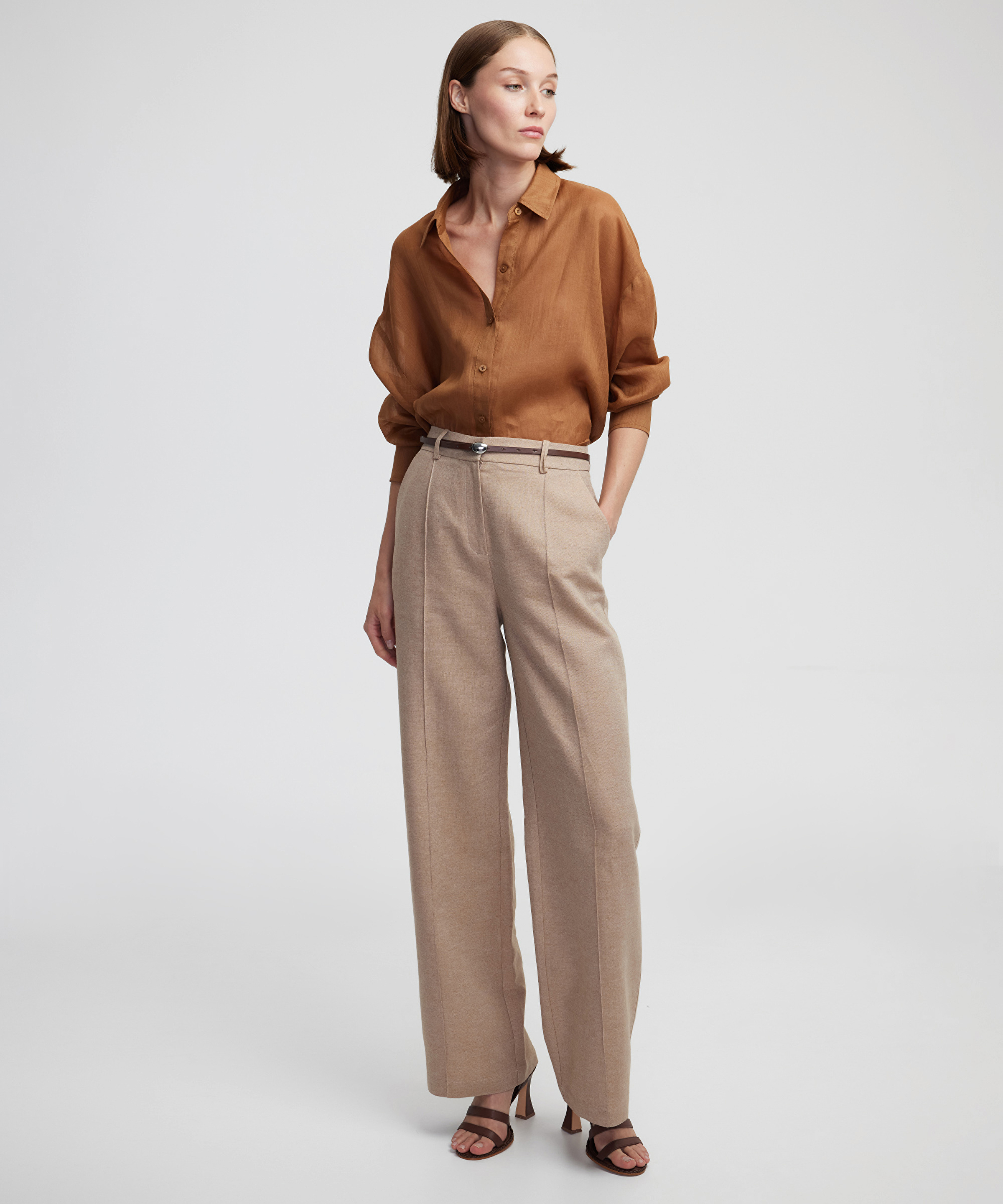 Wide leg fit cepli pantolon