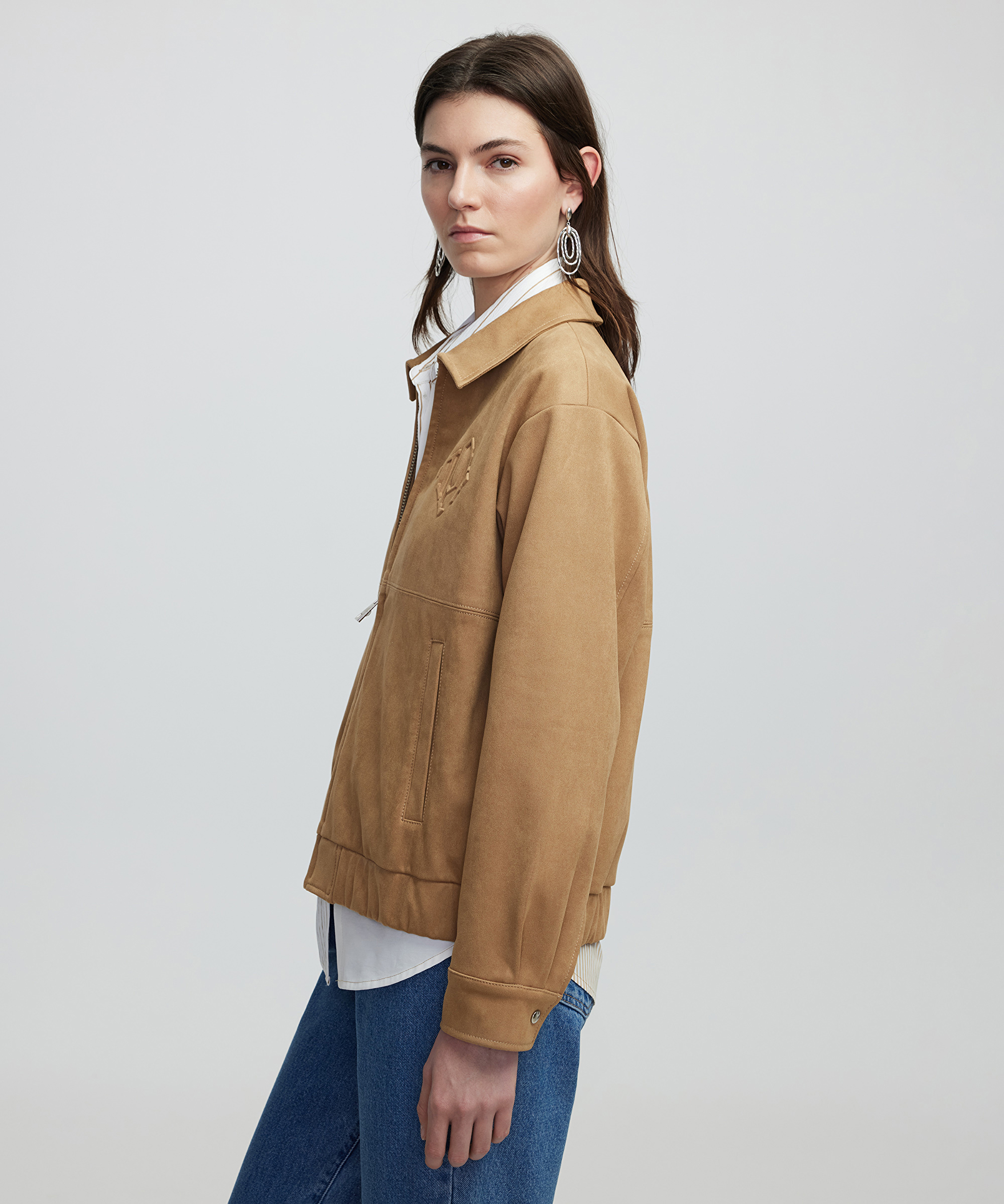 Süet dokulu bomber mont_2
