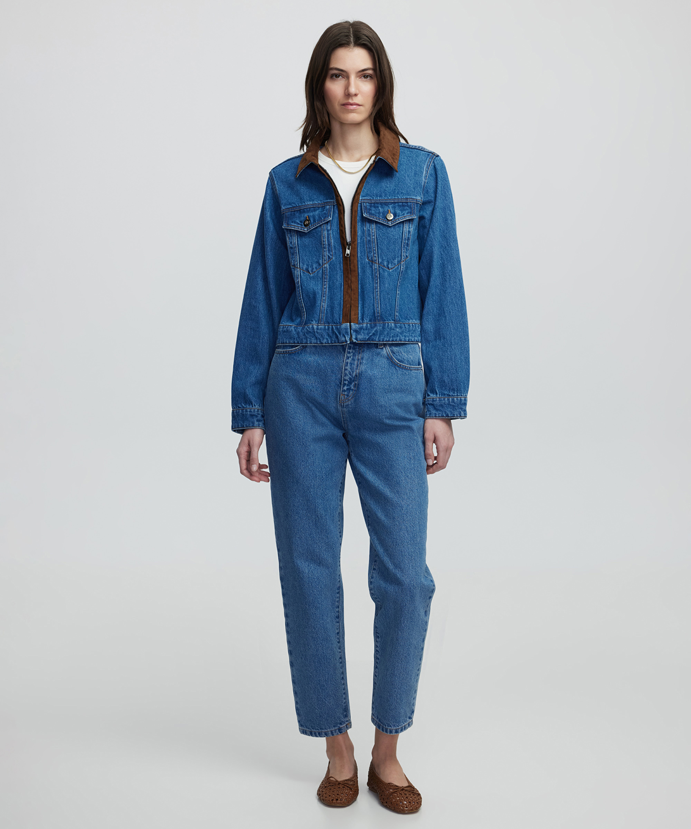 Kumaş mix denim mont_1