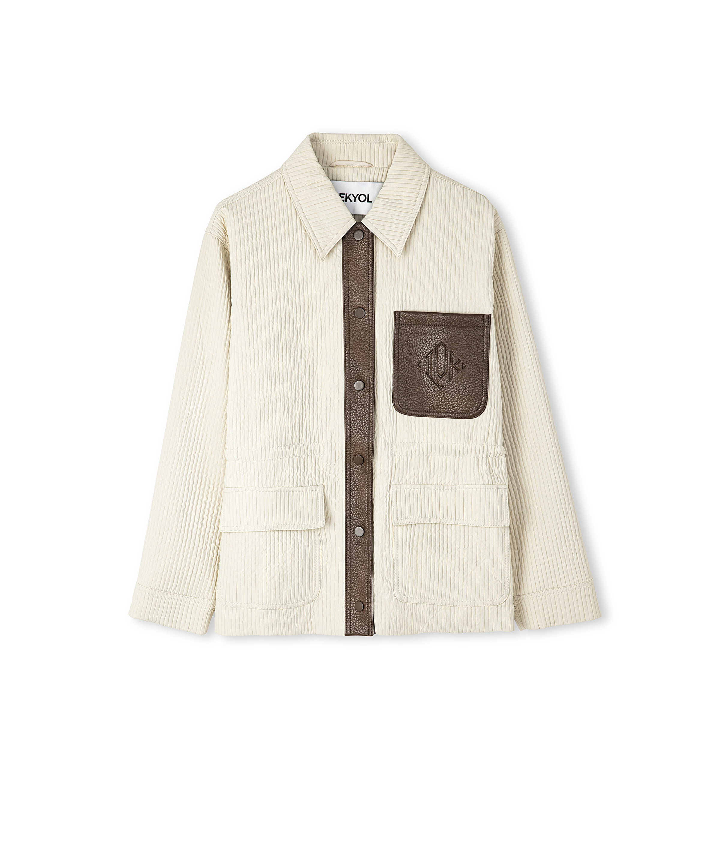 Monogram baskılı mont_5