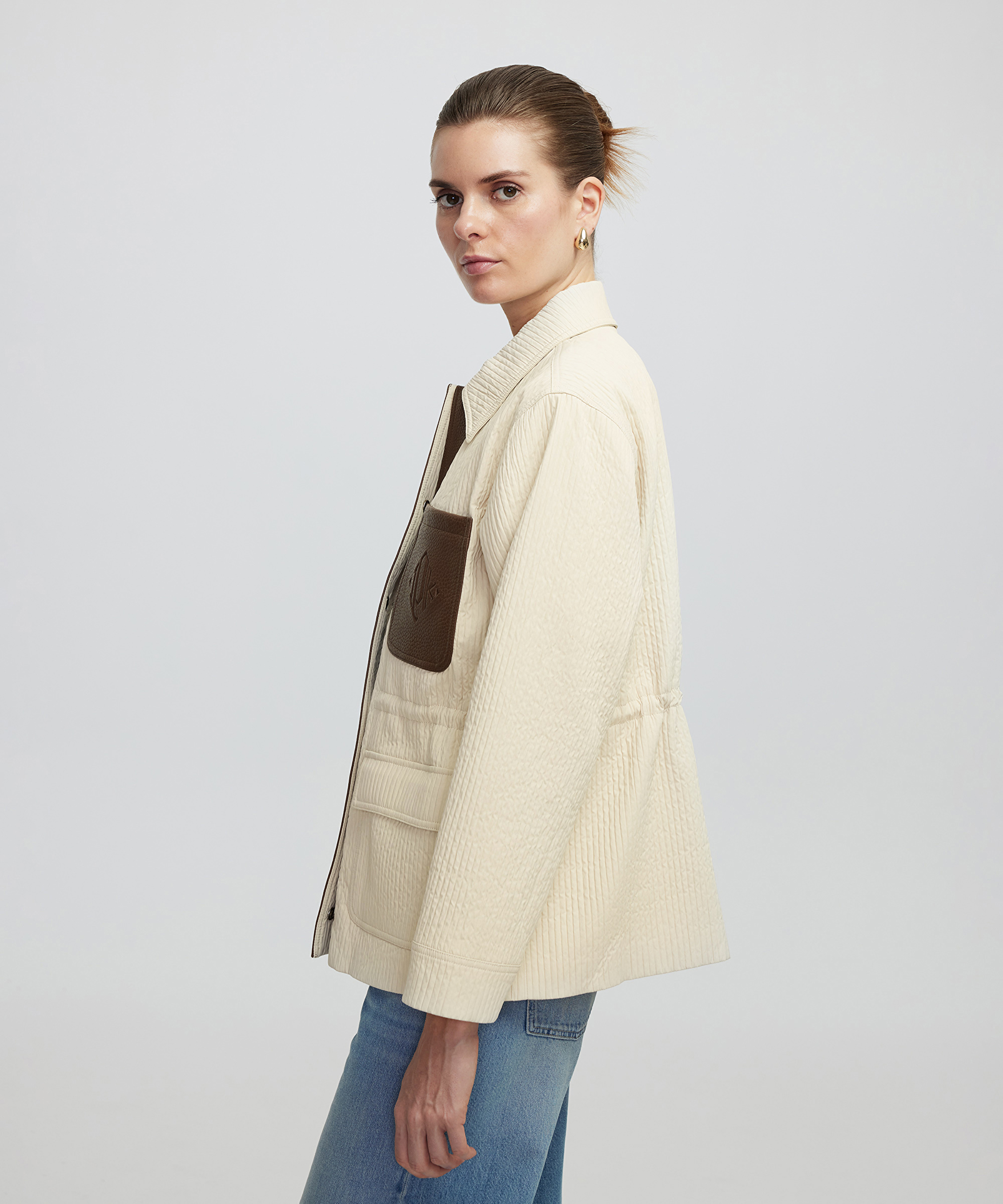 Monogram baskılı mont_2