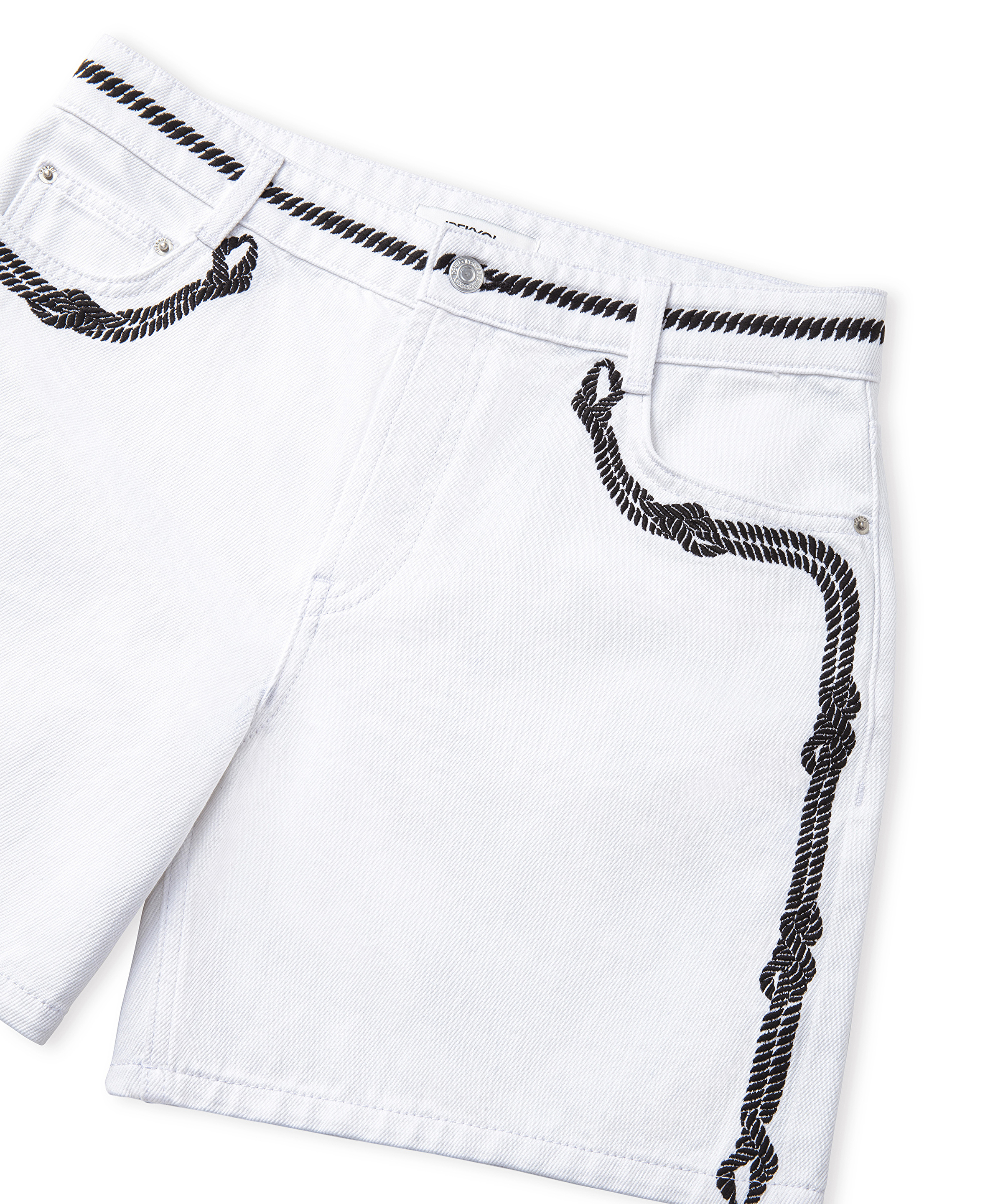 Nakışlı non denim şort _5