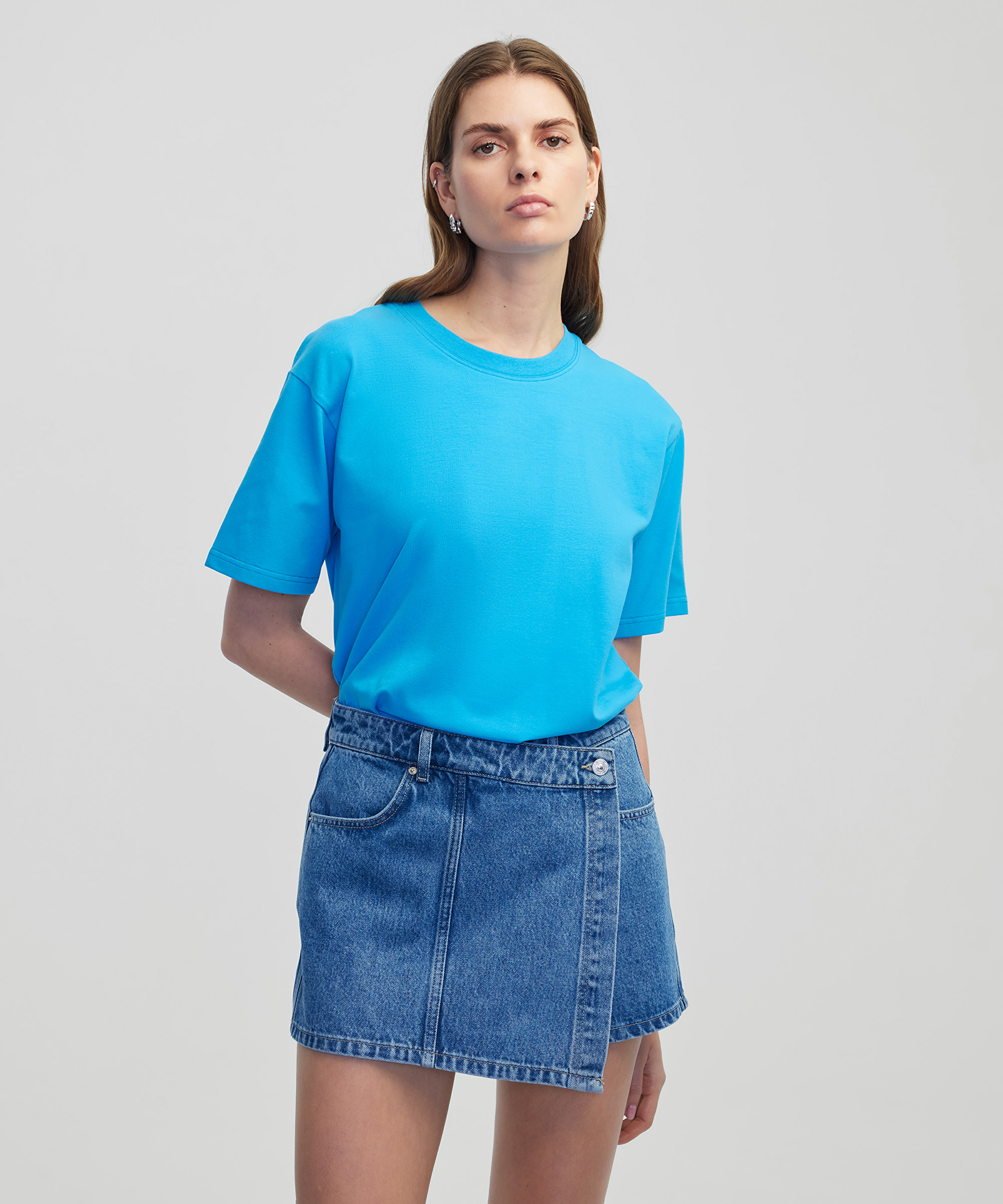 Cepli anvelop denim şort etek_1