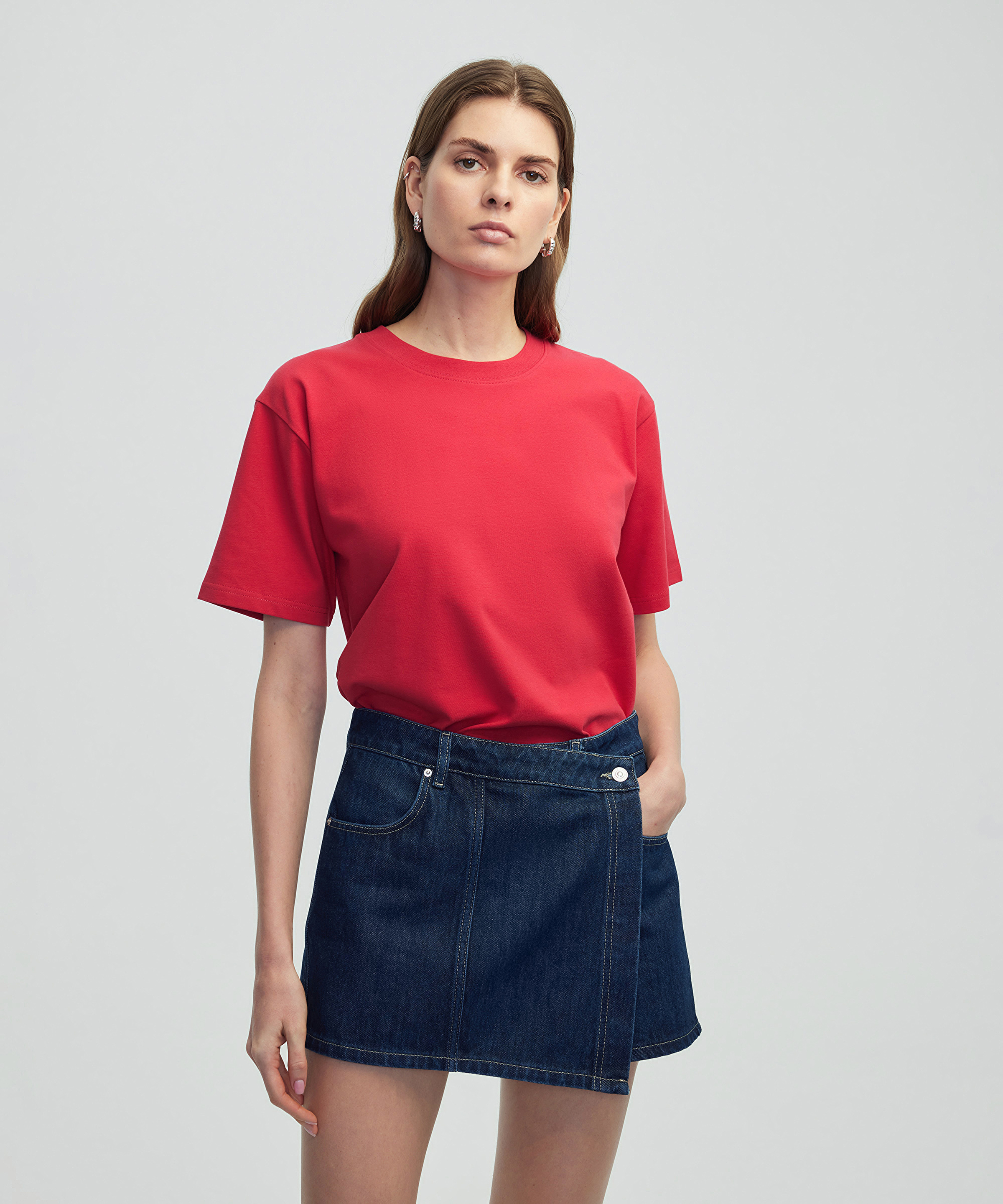 Cepli anvelop denim şort etek_1