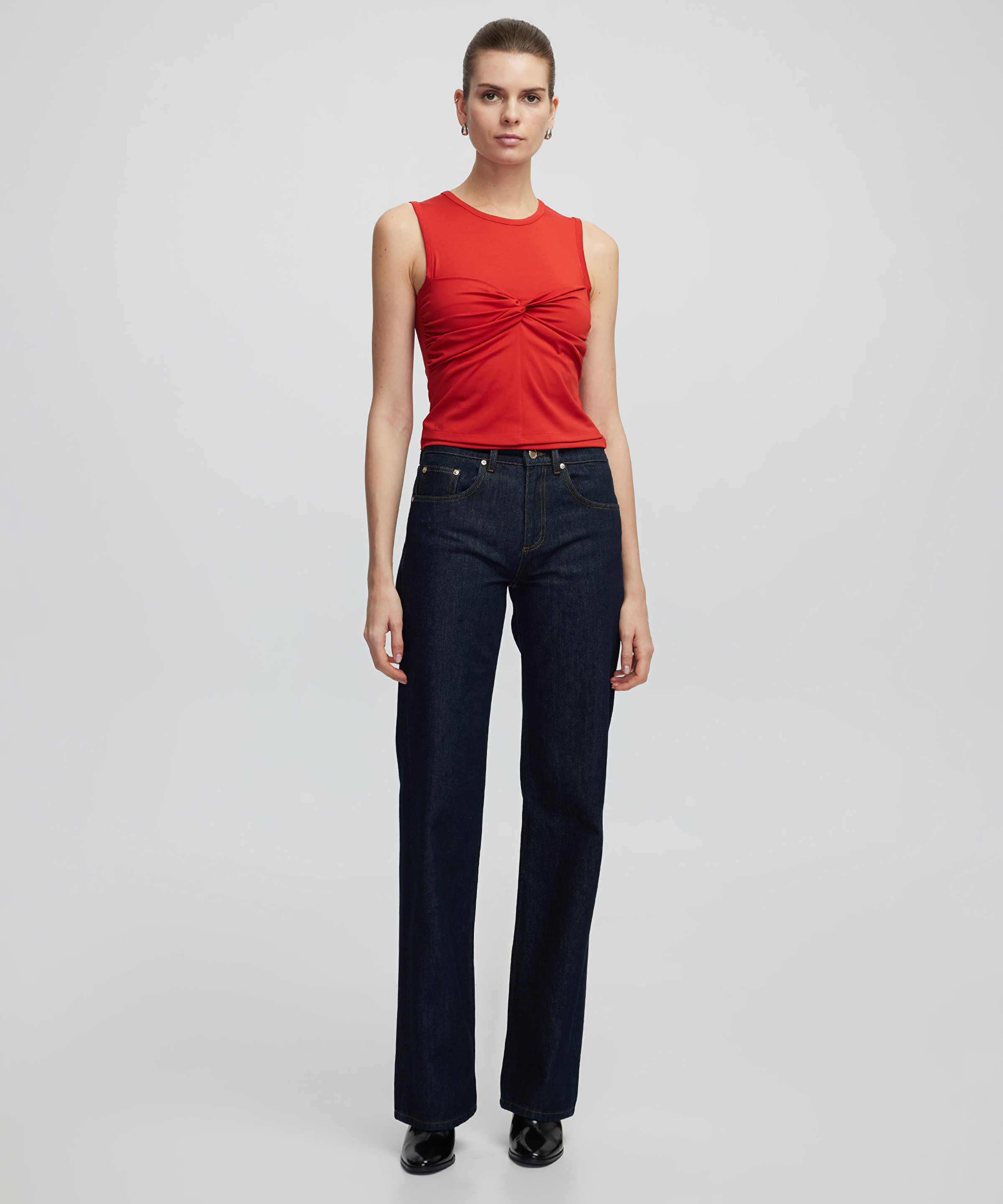 Wide leg fit jean pantolon