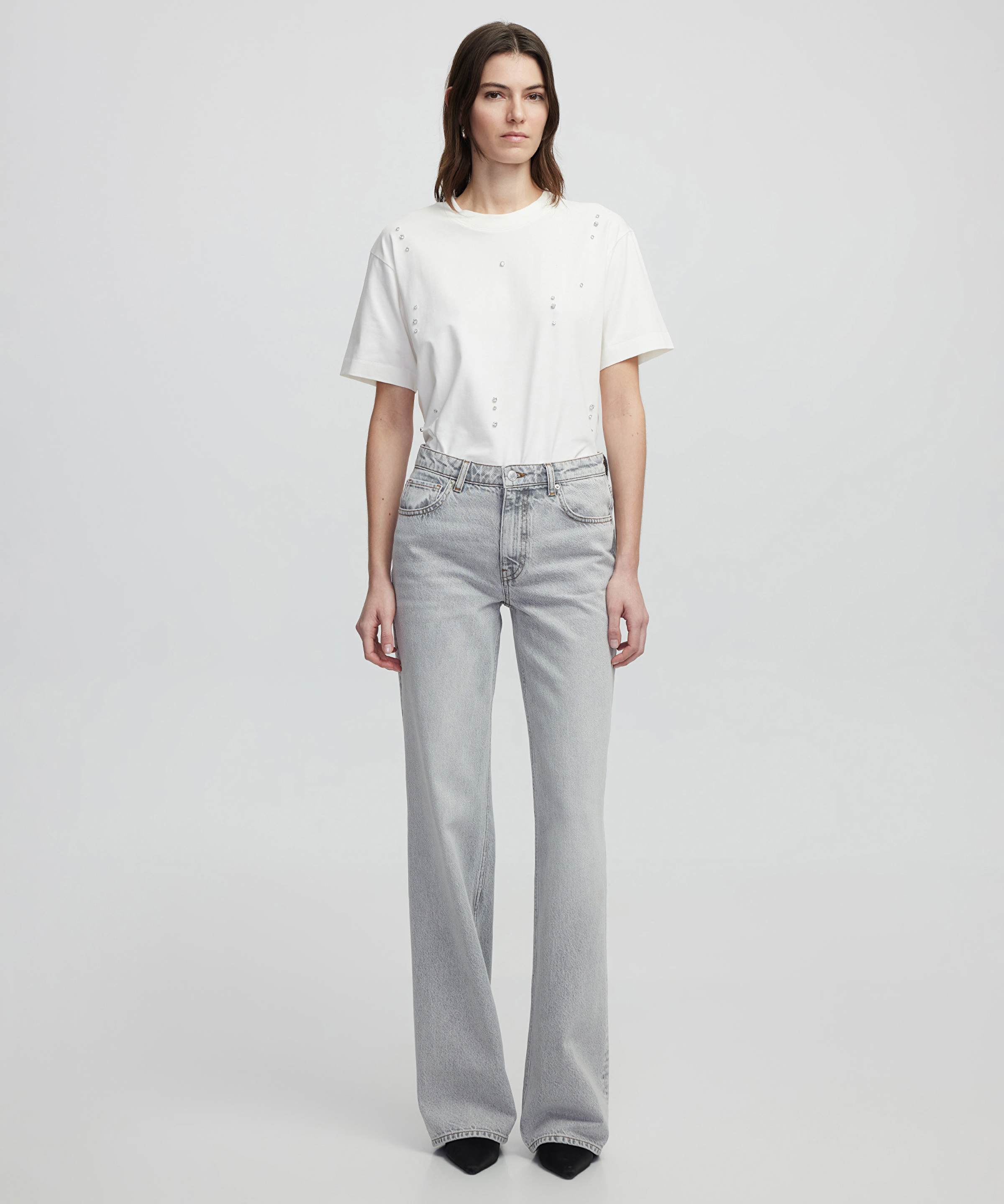 Wide leg jean pantolon