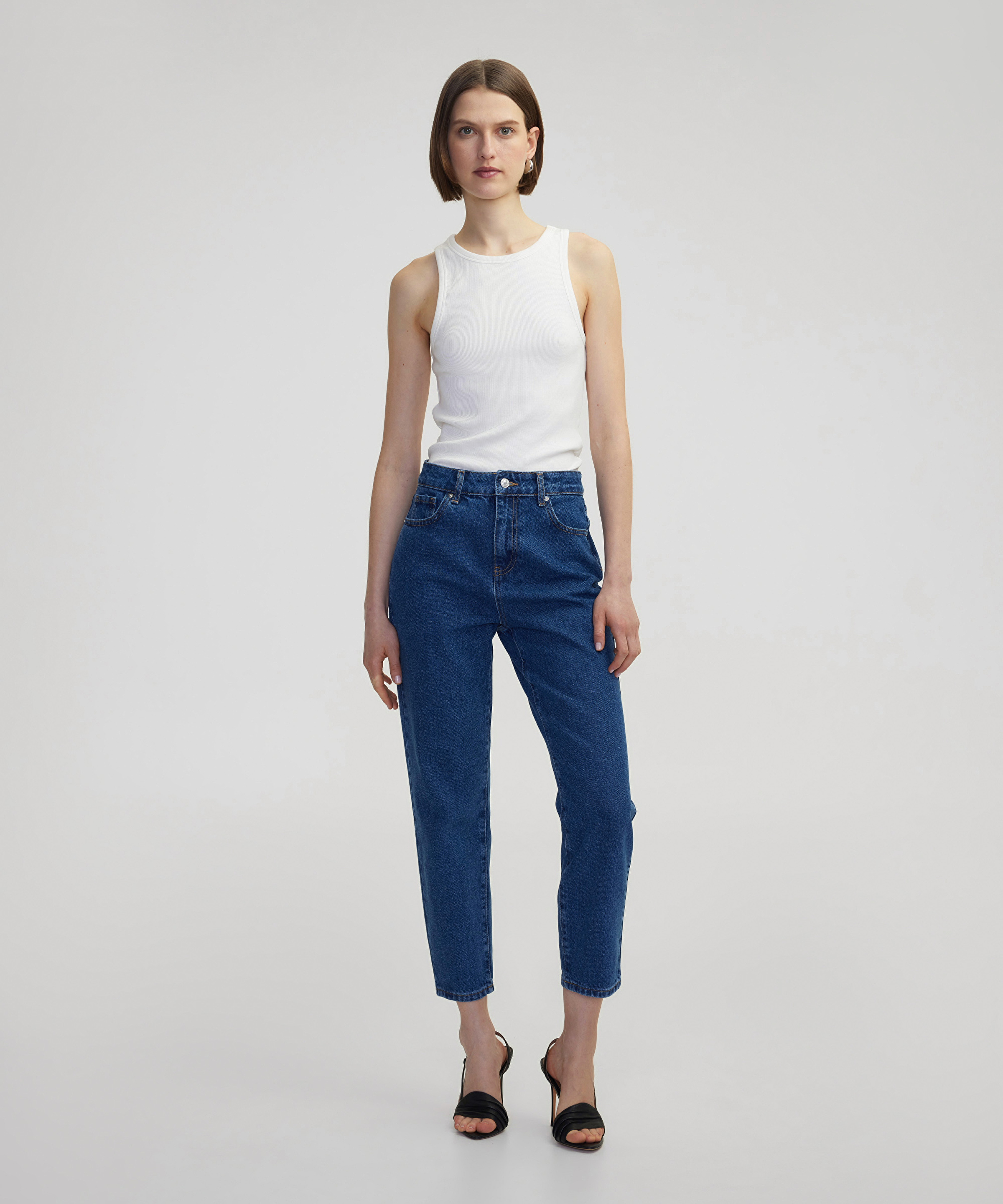 Mom fit jean pantolon