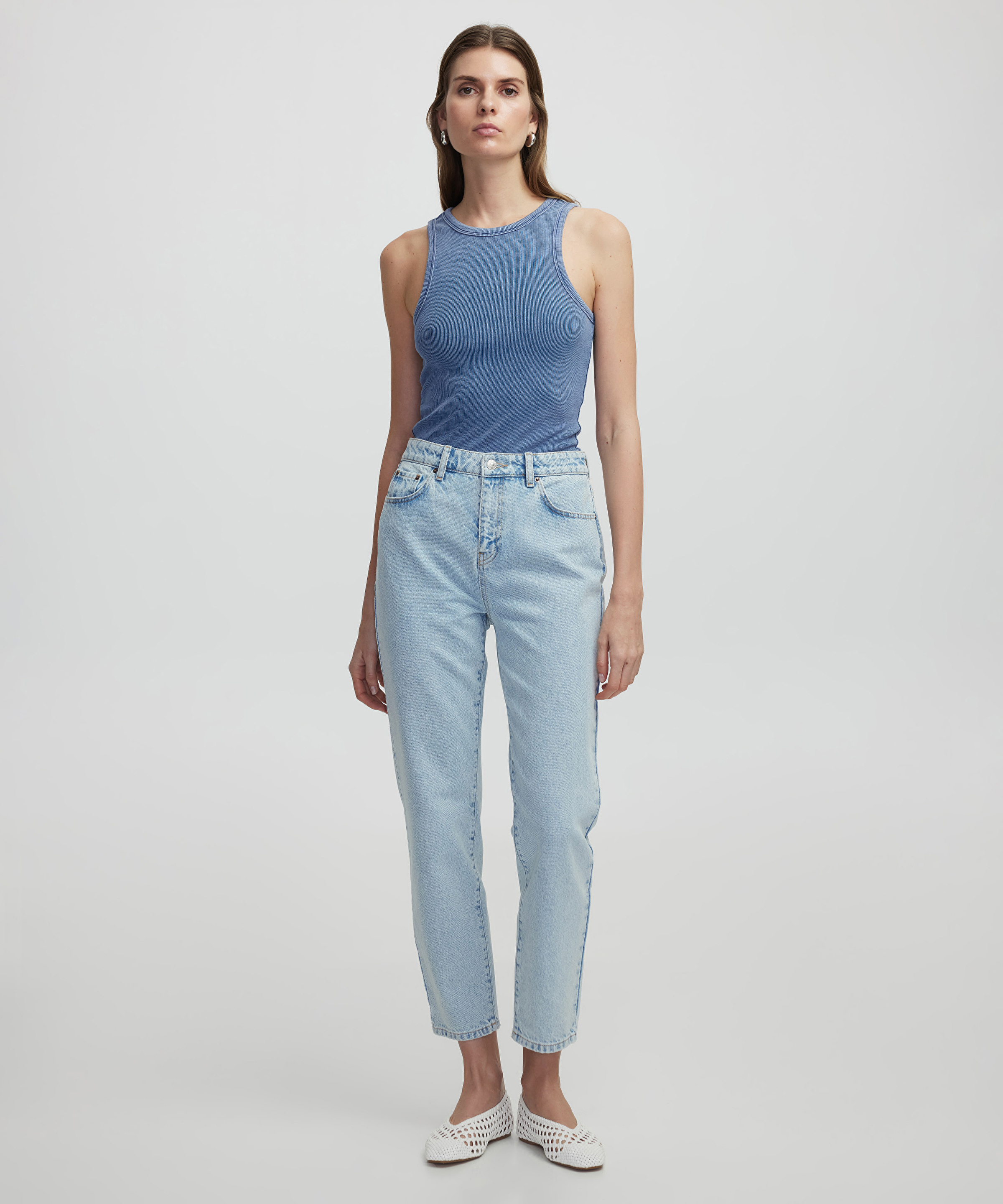Mom fit jean pantolon