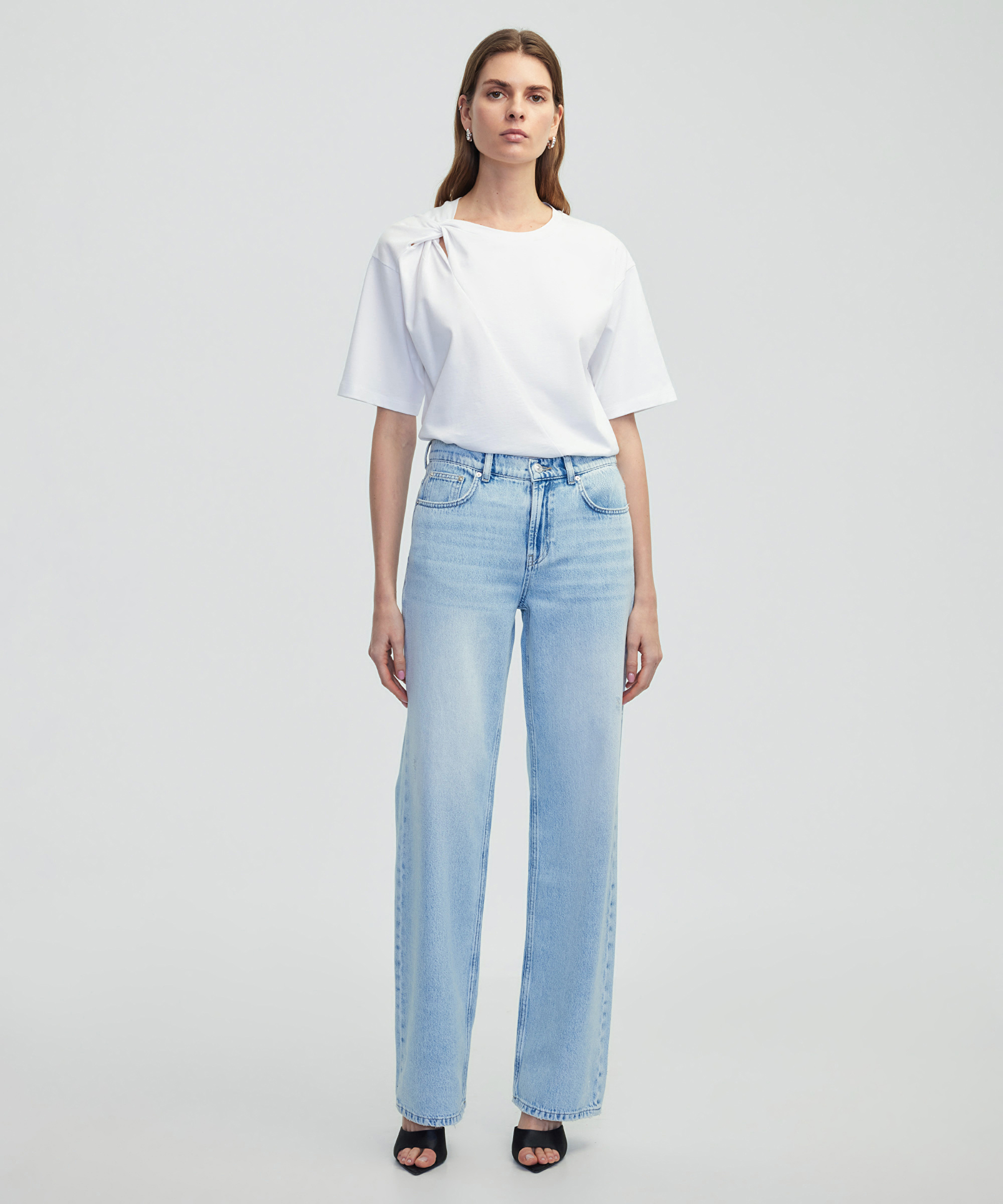 Wide leg jean pantolon