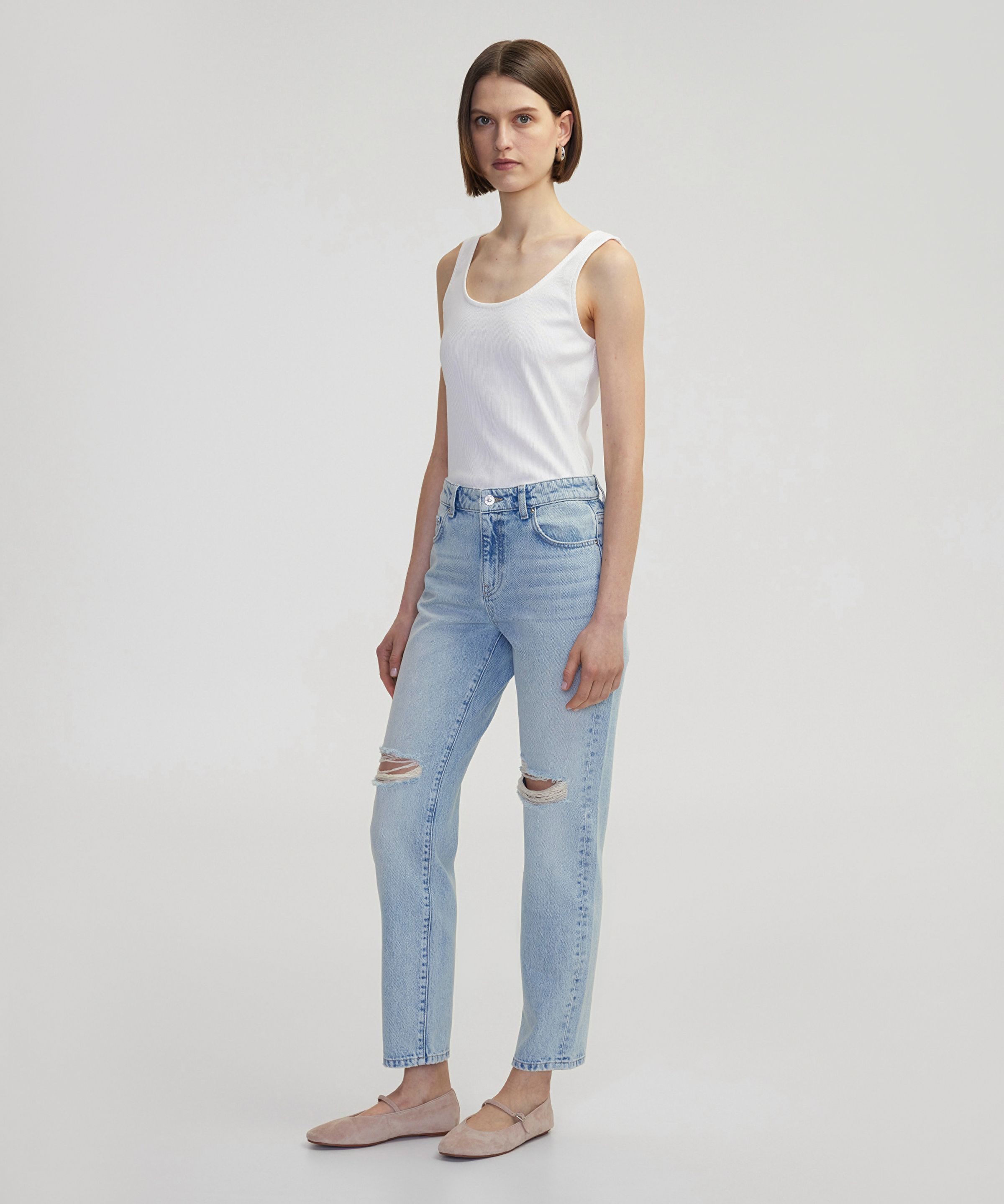 Eskitme efektli mom fit jean pantolon_1
