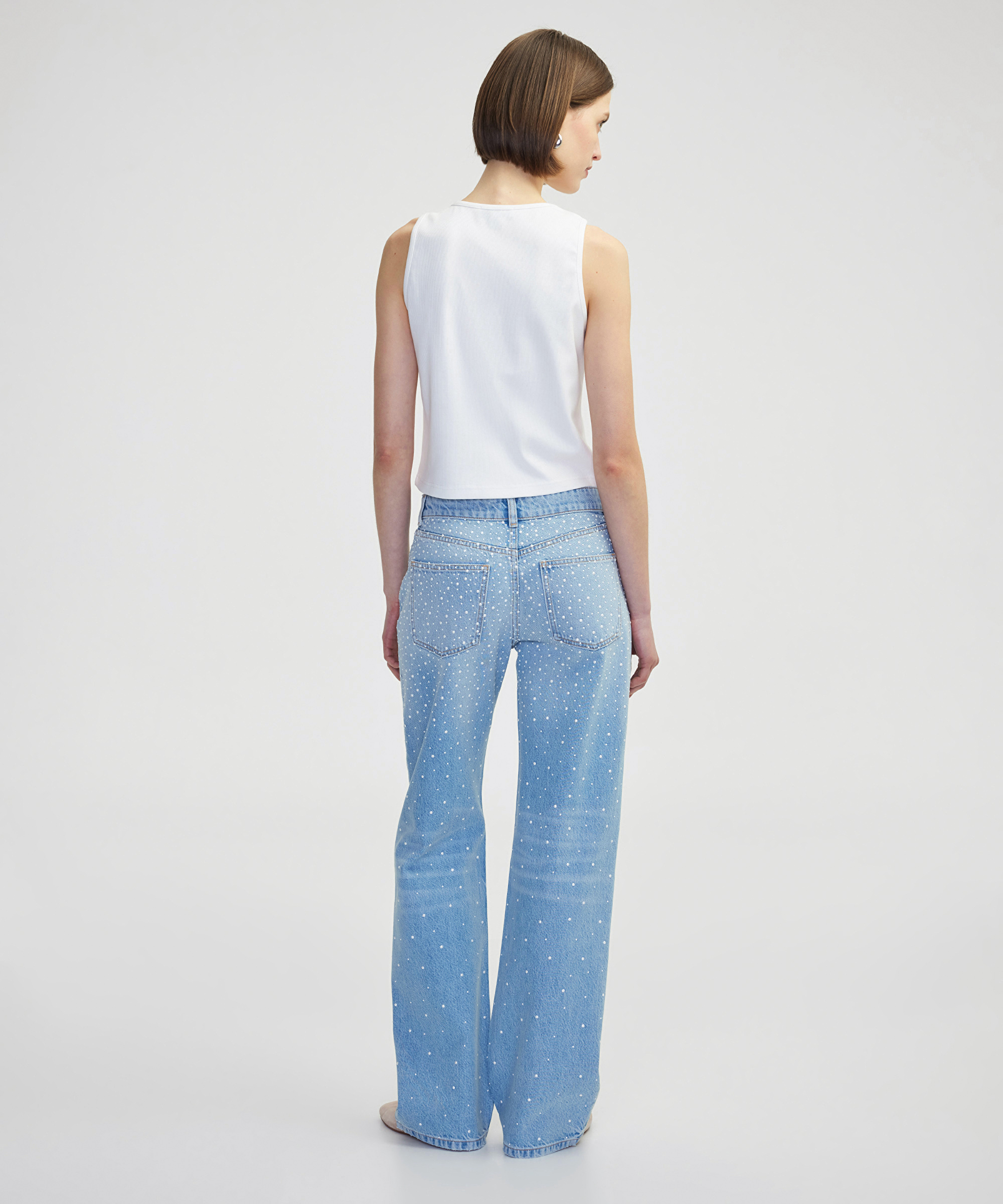 Hotfix baskılı wide leg jean pantolon_3