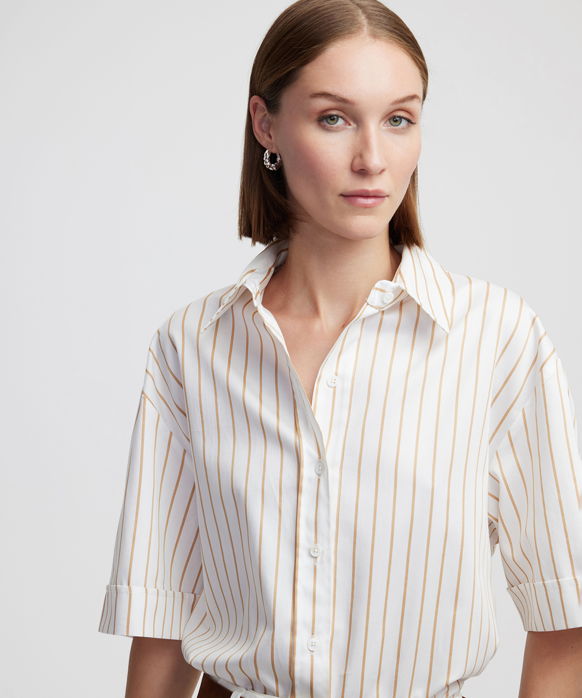 Oversize poplin gömlek