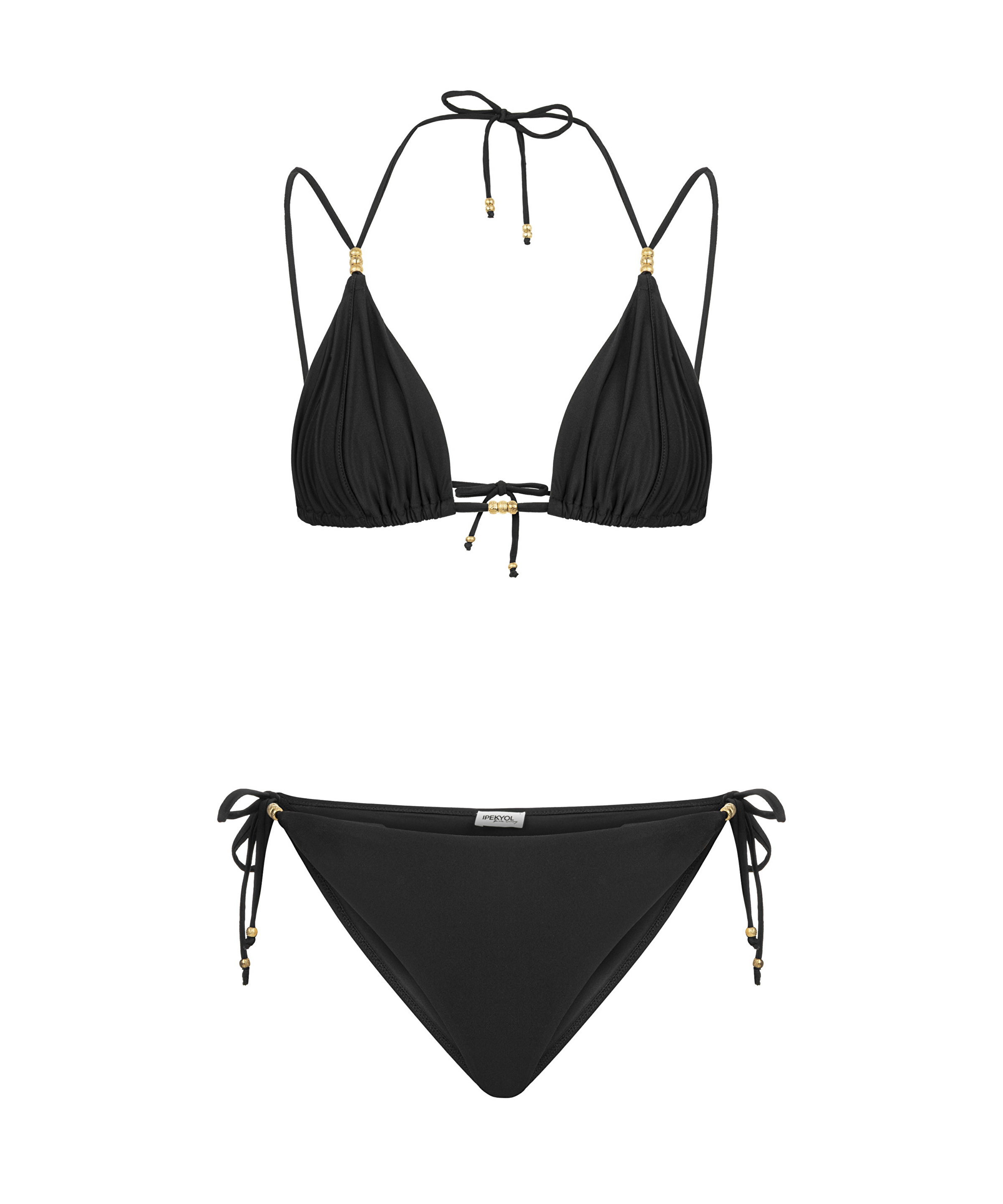 Minimal aksesuarlı üçgen bikini seti_3