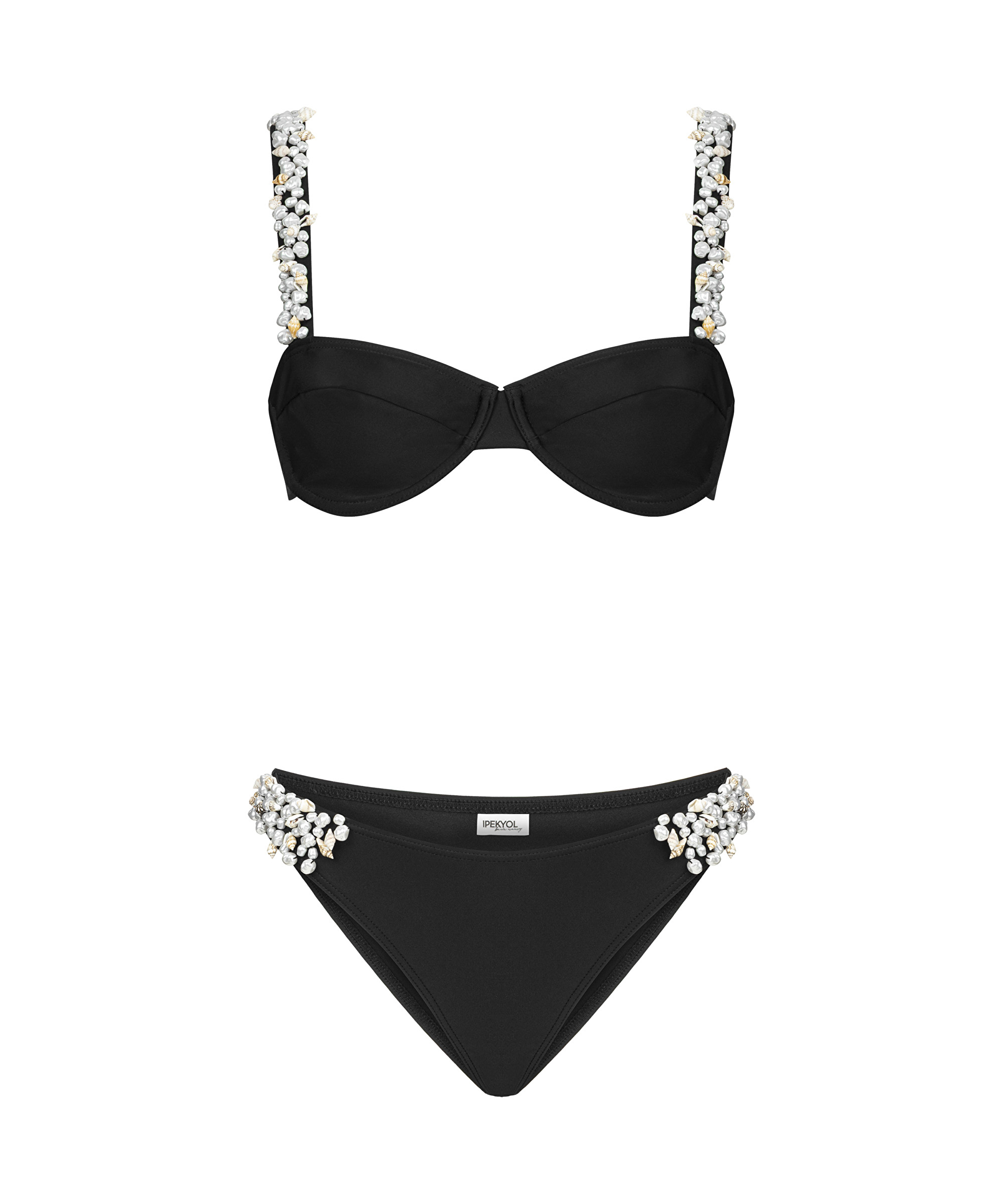 Suni inci ve strass taş işlemeli bikini seti_4