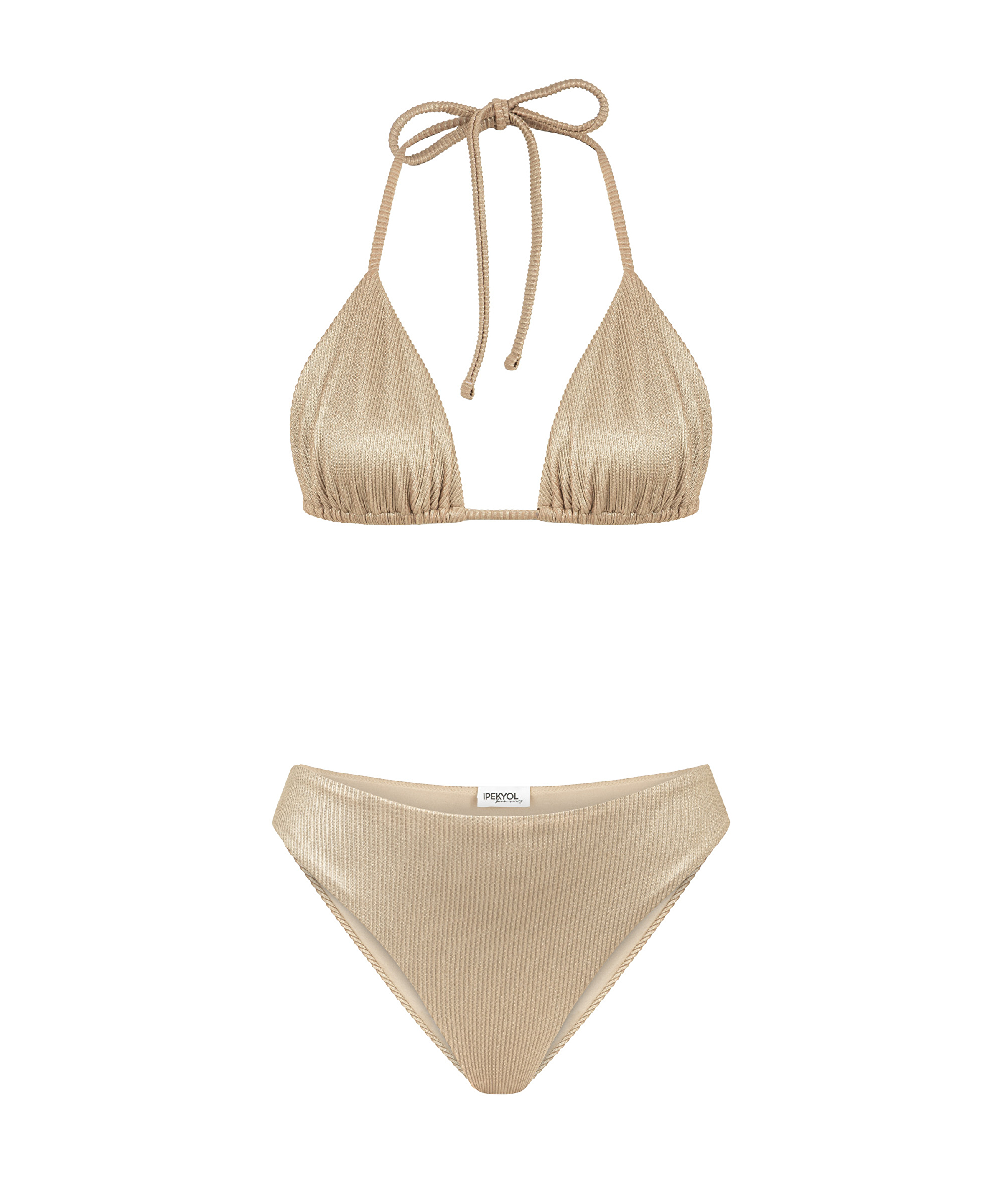 Parlak dokulu üçgen bikini seti_3