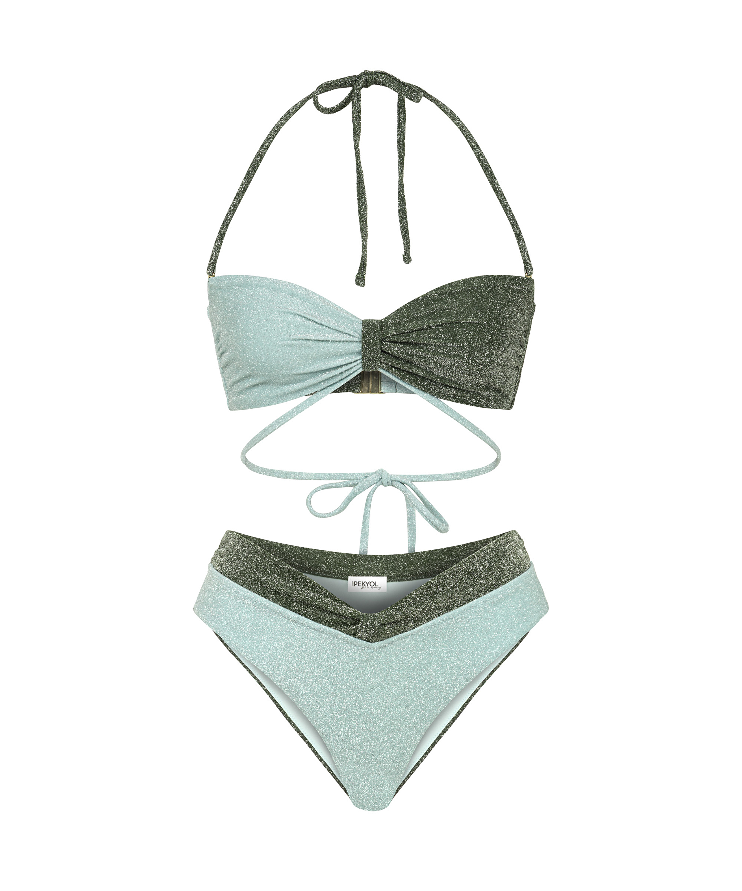 Colorblock bikini seti_3