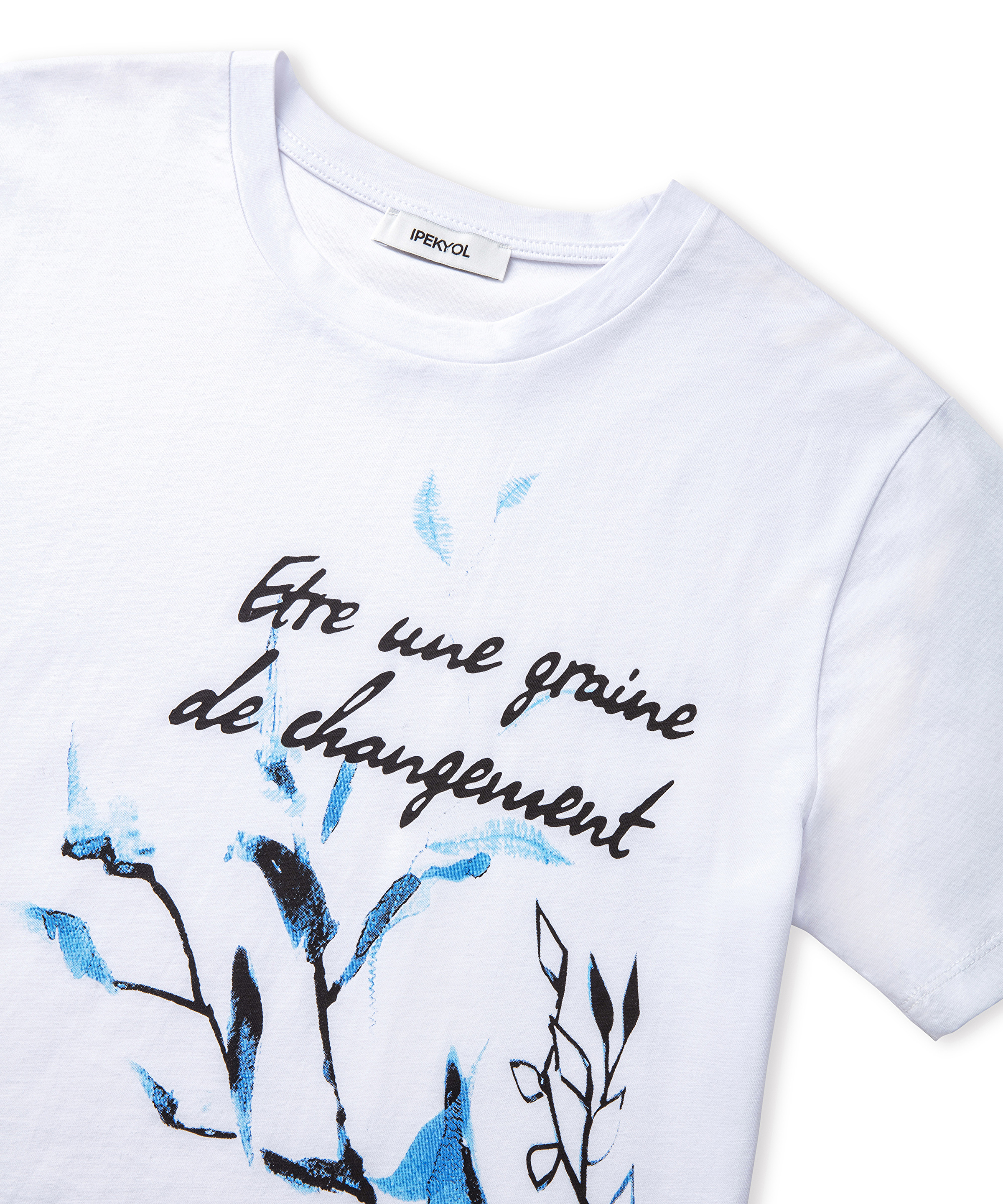 Slogan ve görsel baskılı tişört_5