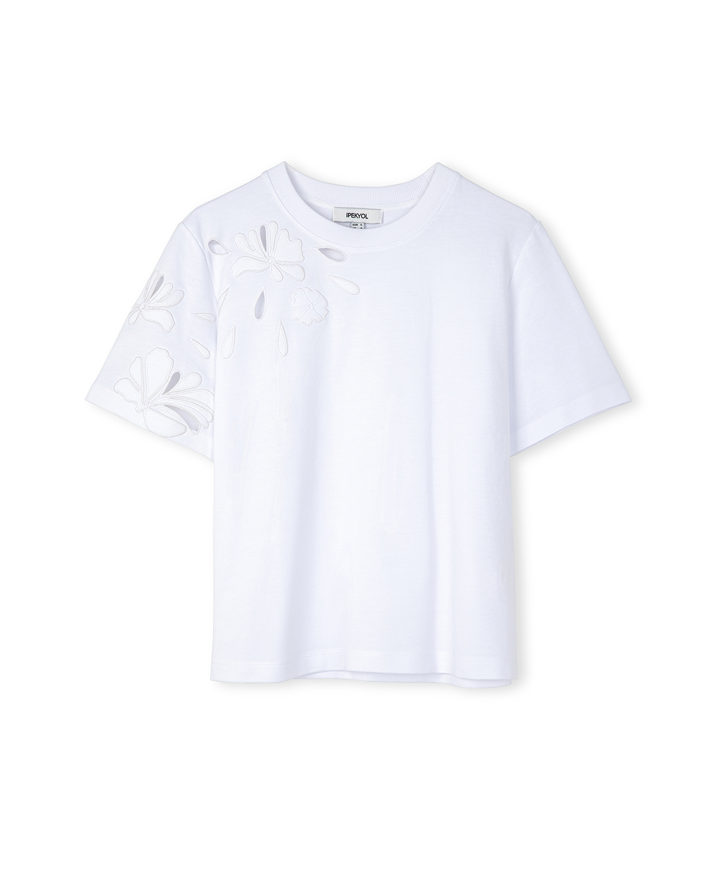 Nakışlı cutout tişört_4