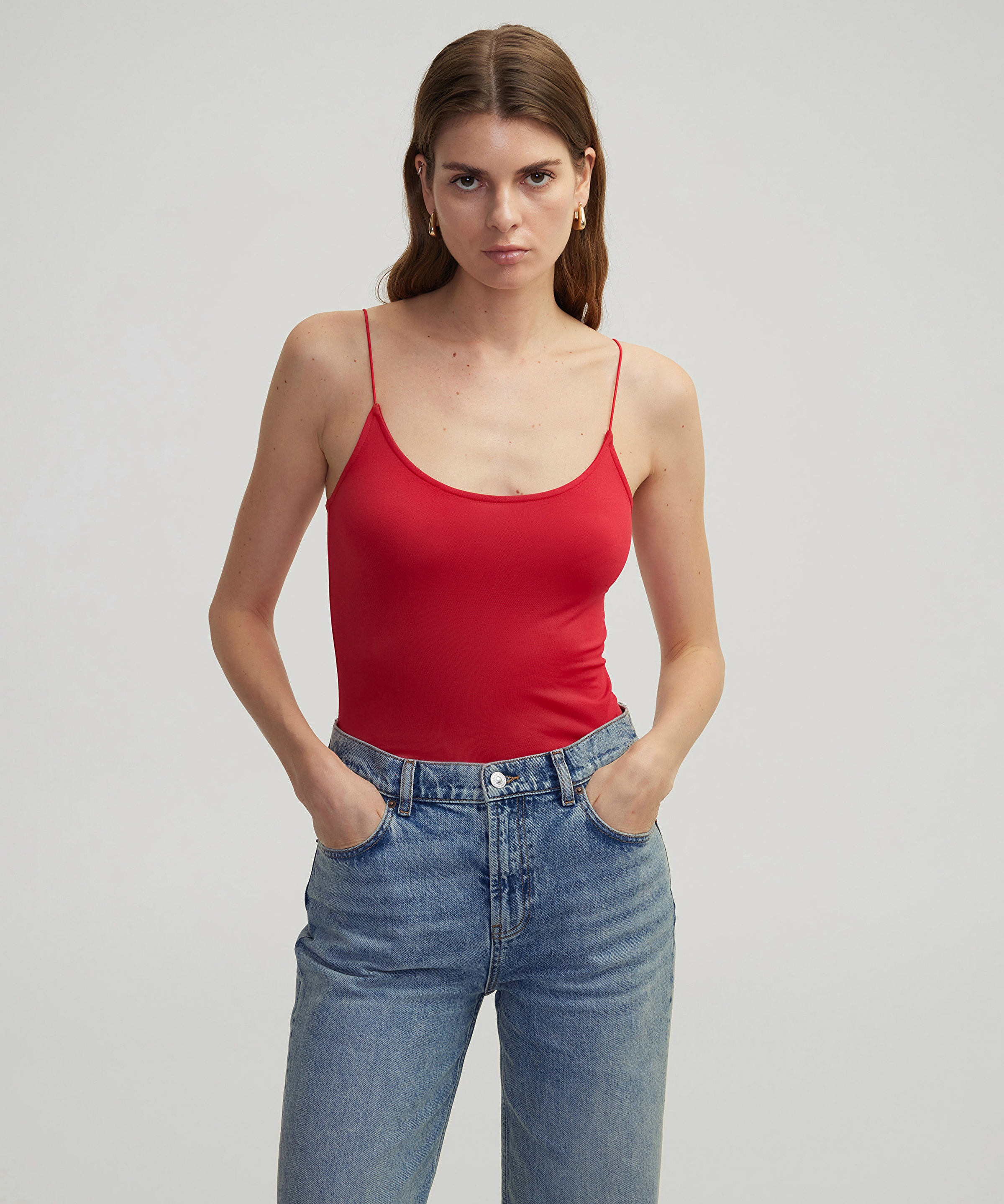 Askılı crop tişört