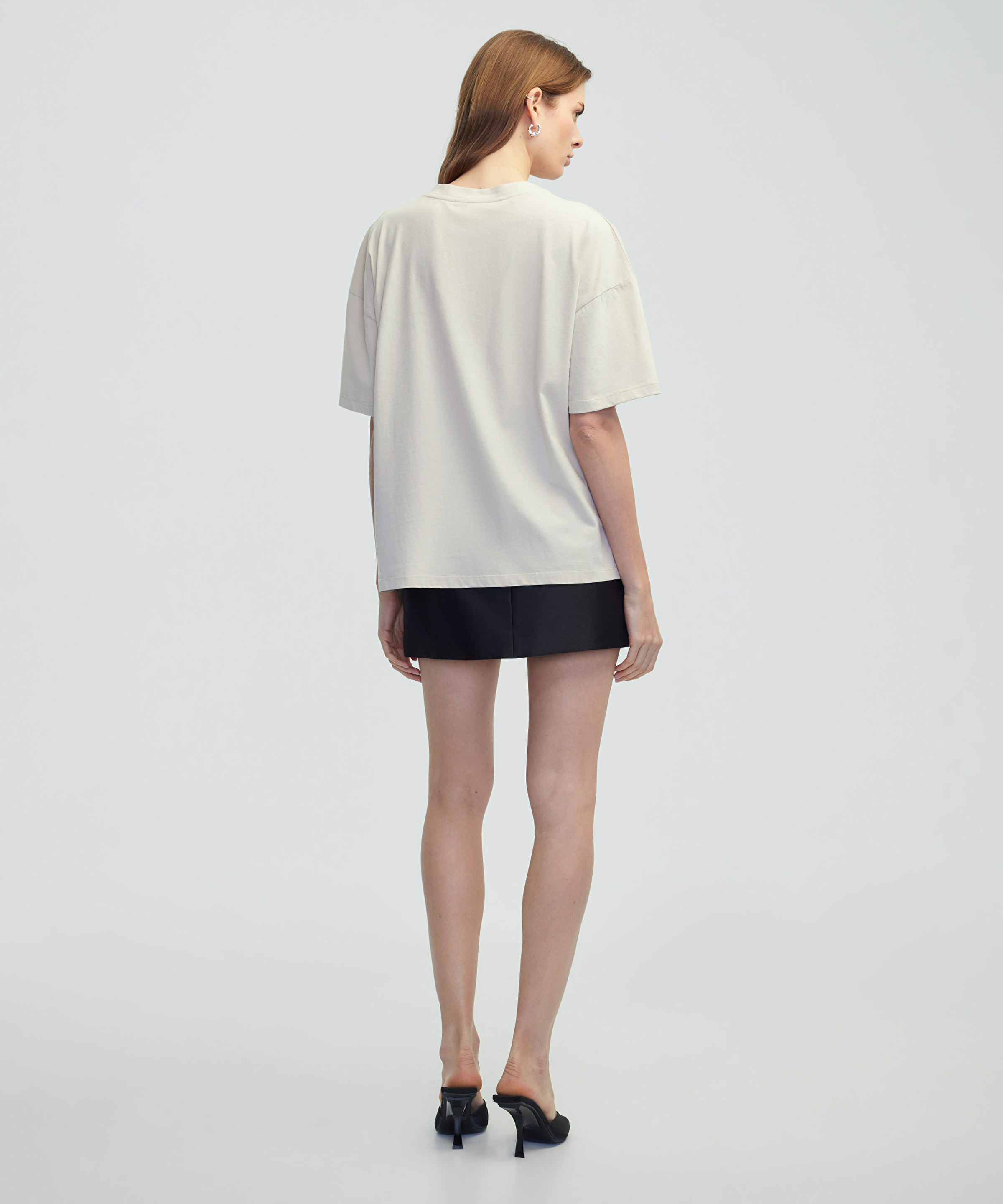 Çiçek baskılı oversize tişört_3