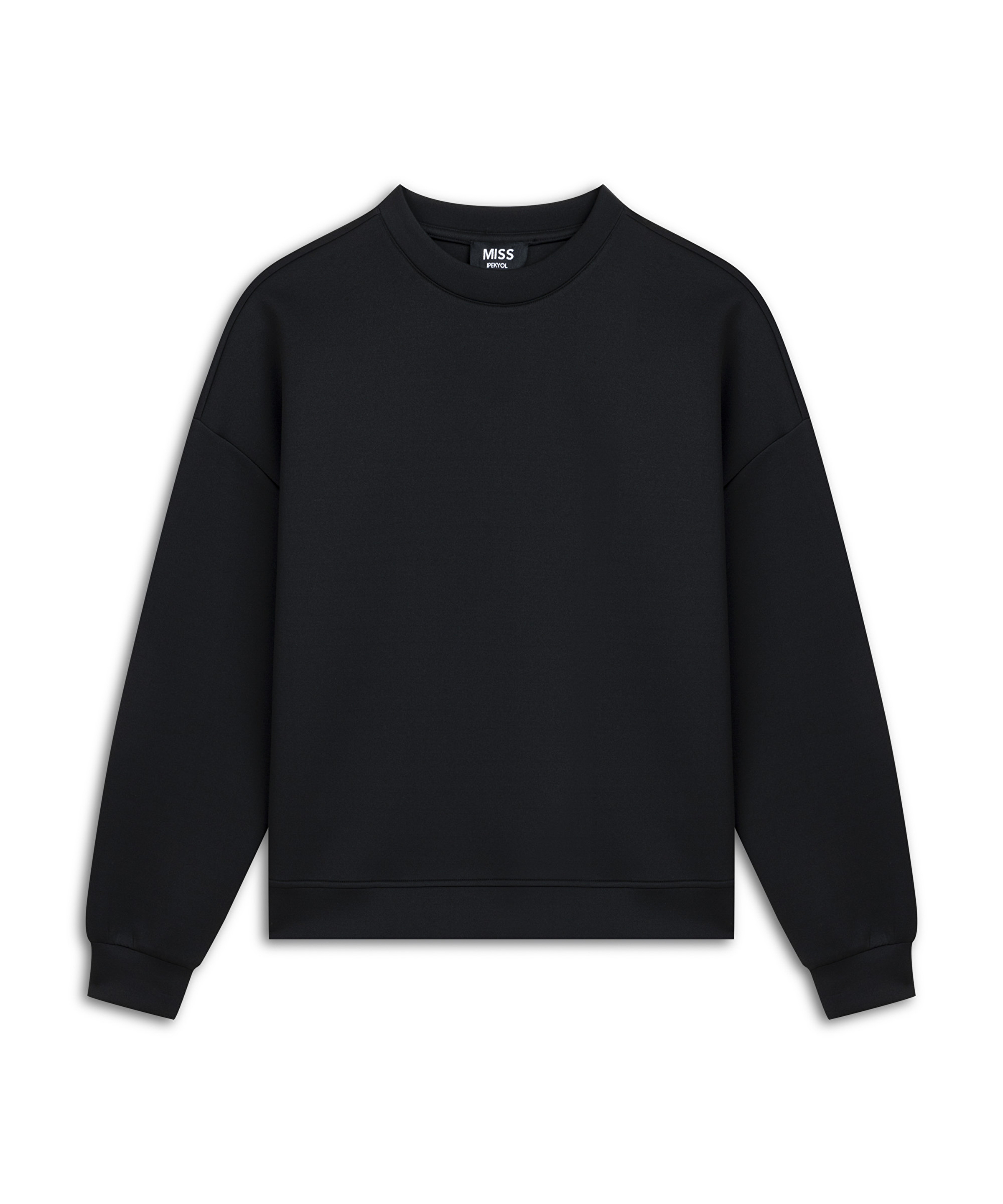 Düşük omuz scuba sweatshirt_5