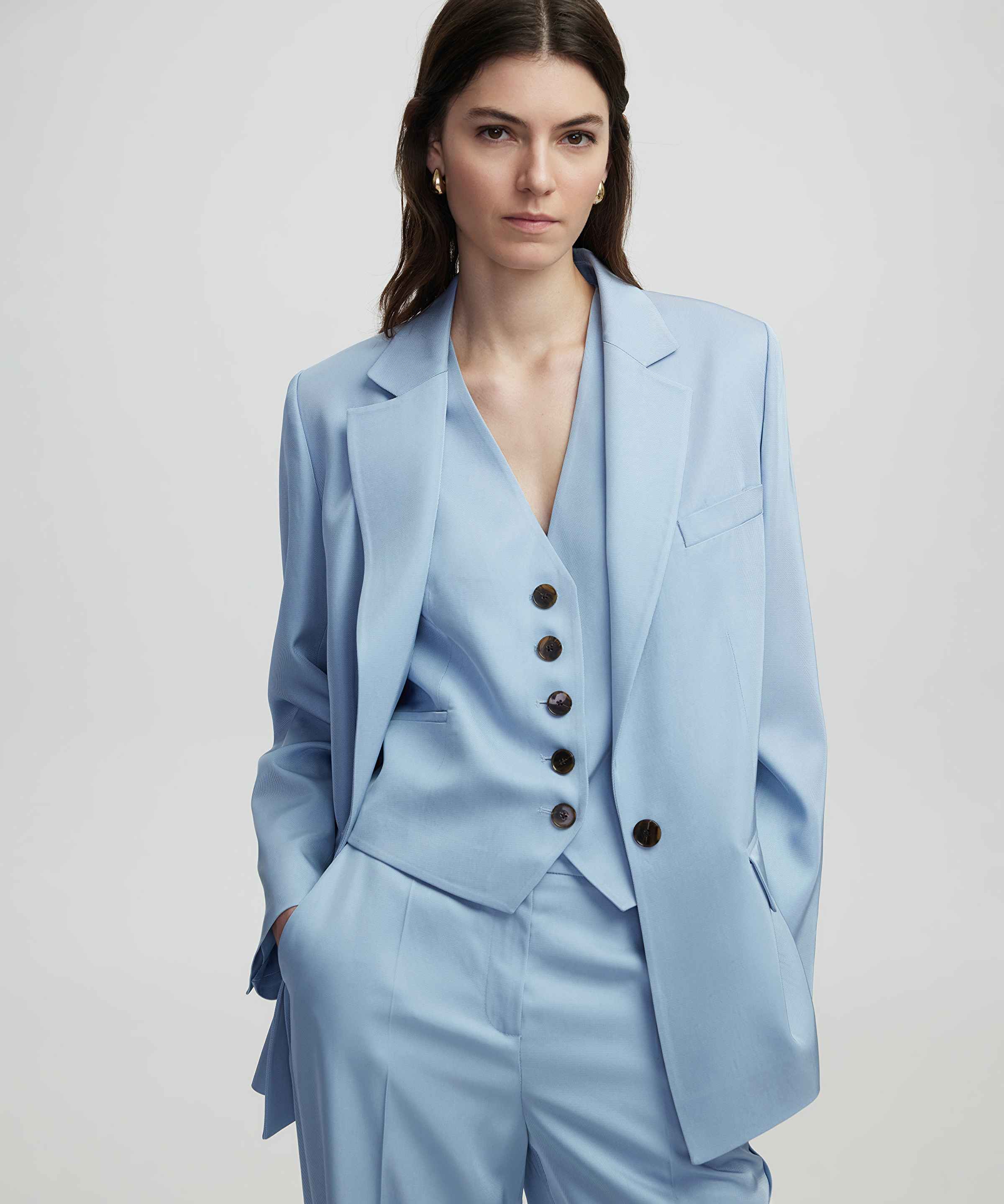 Vatkalı mono yaka blazer_1