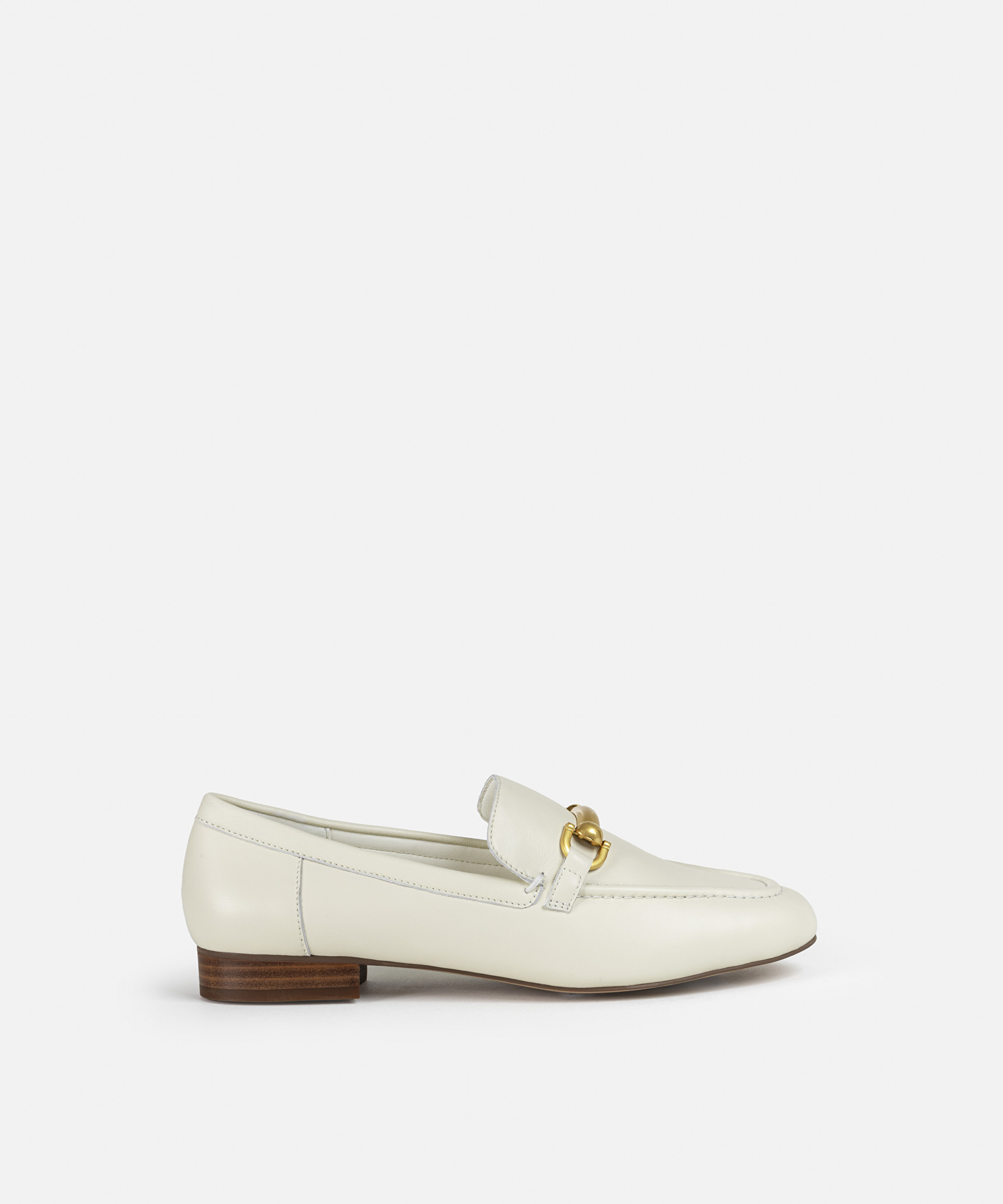 Tokalı deri loafer