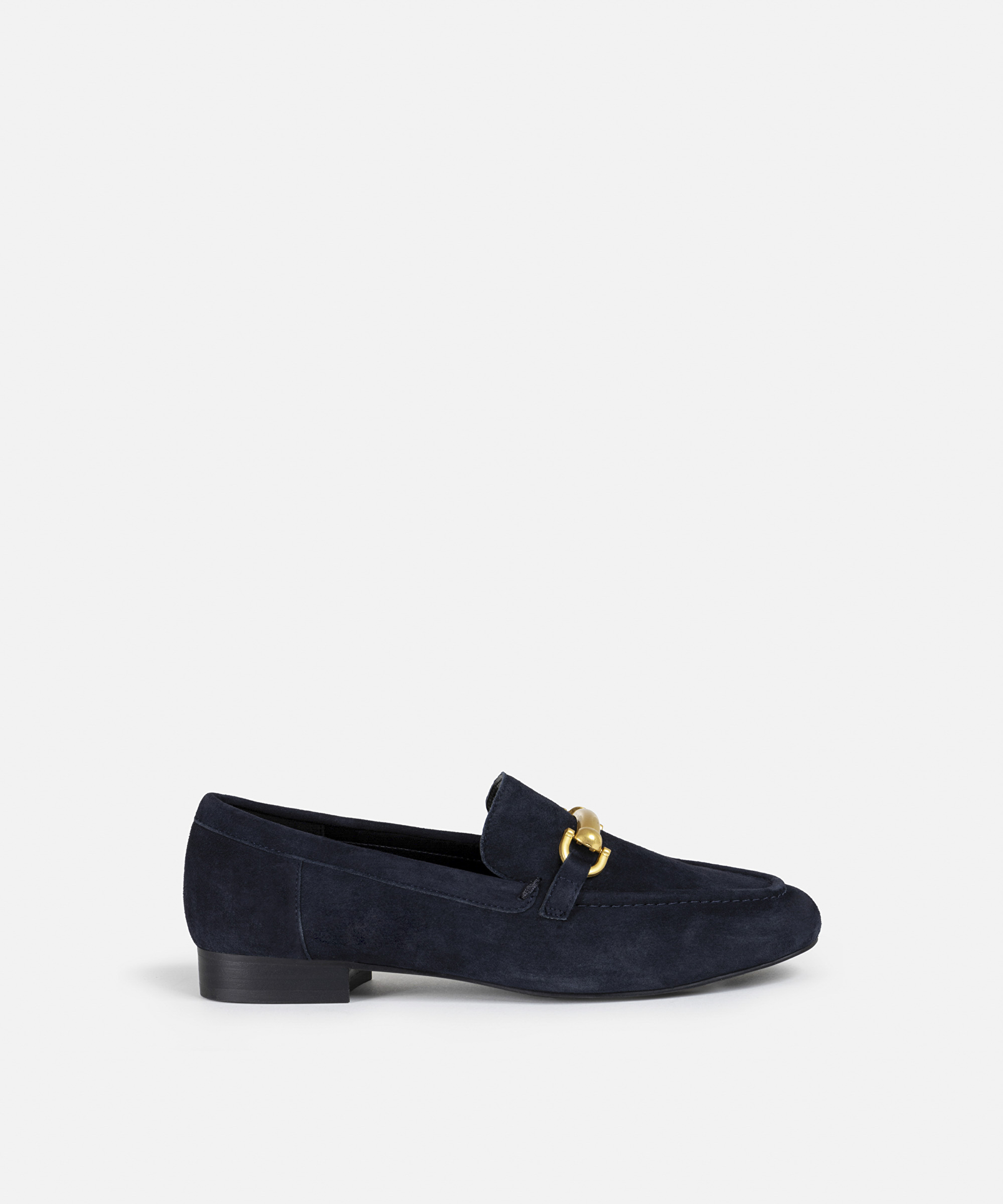 Tokalı deri loafer