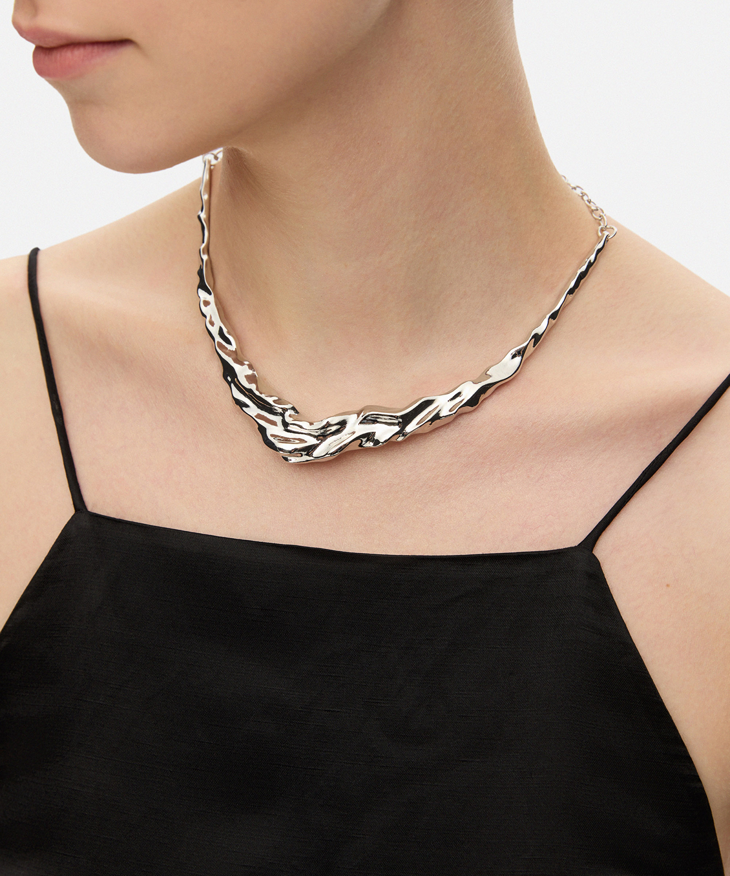 Amorf metal plaka kolye_1