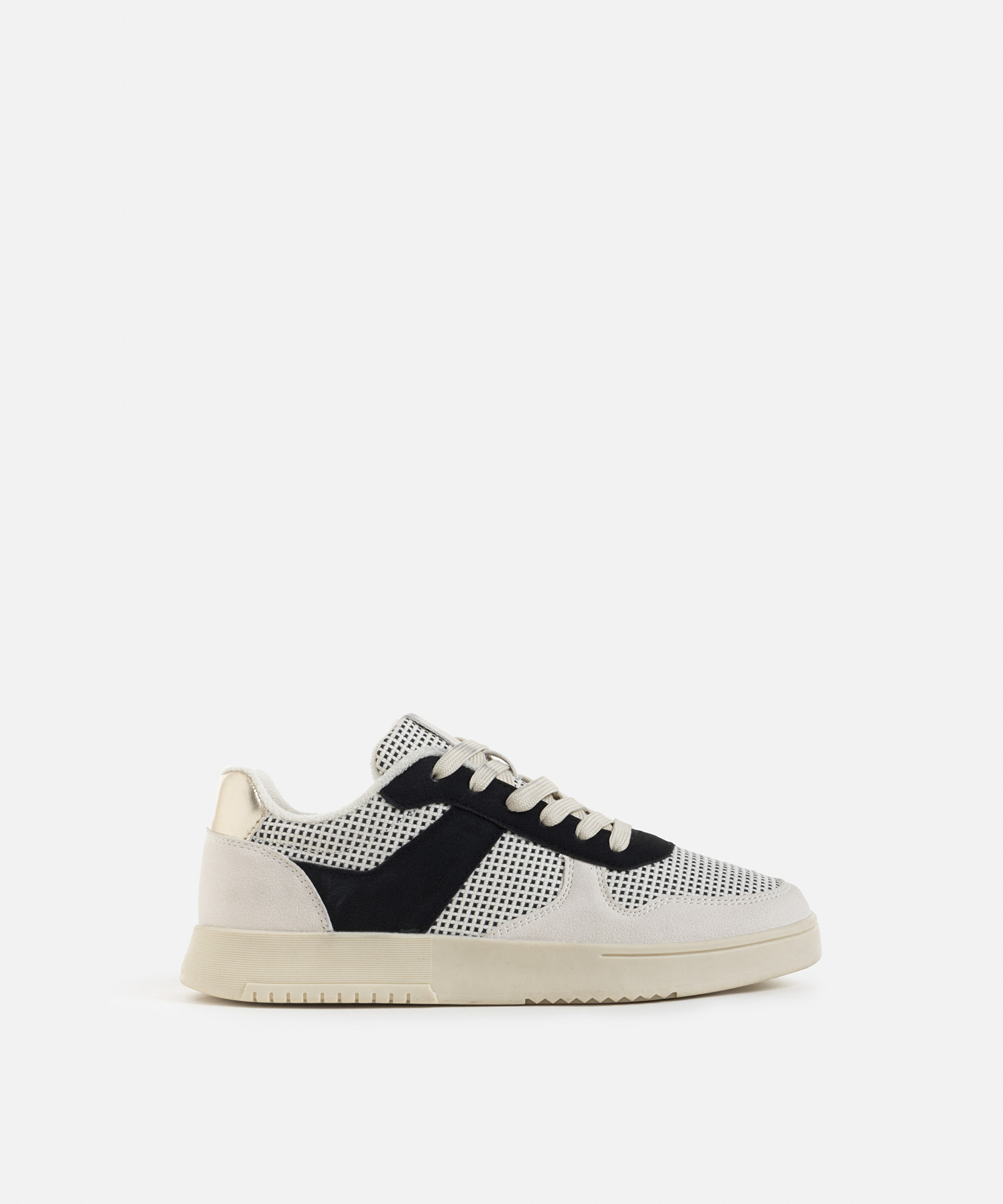 Kontrast dokulu colorblock sneaker