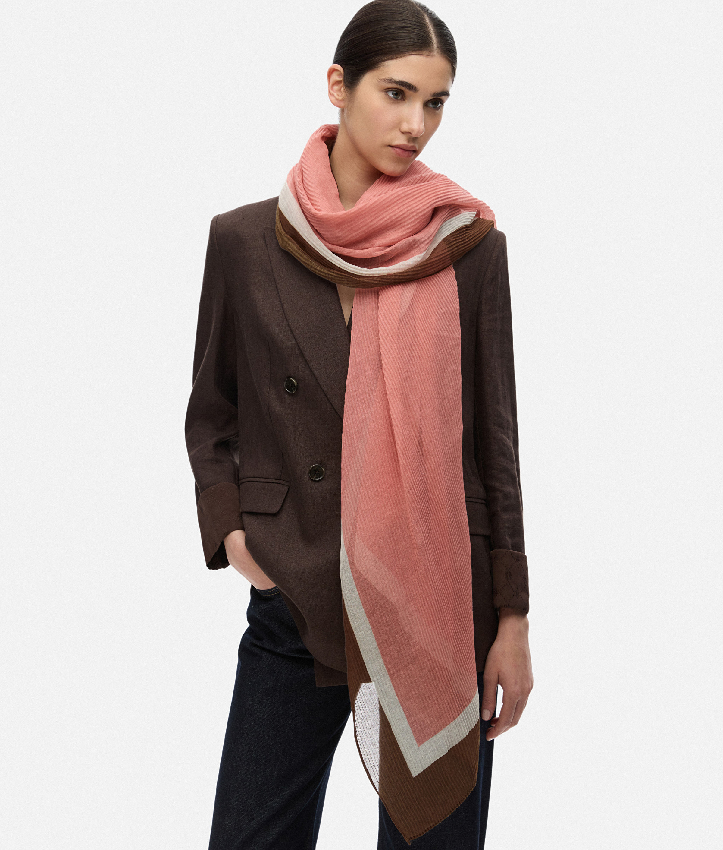 Colorblock şal_1