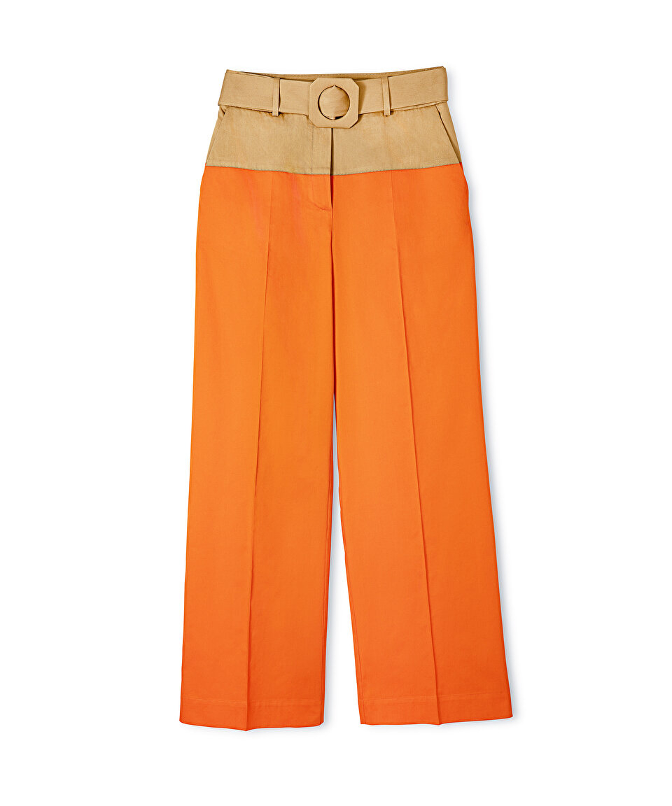 İpekyol Colorblock kuşaklı pantolon. 1
