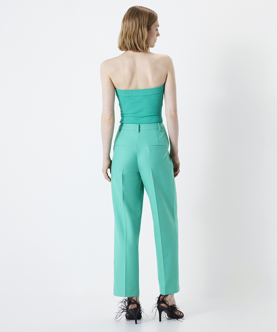 Lavish alice origami folded bandeau jumpsuit in sage outlet